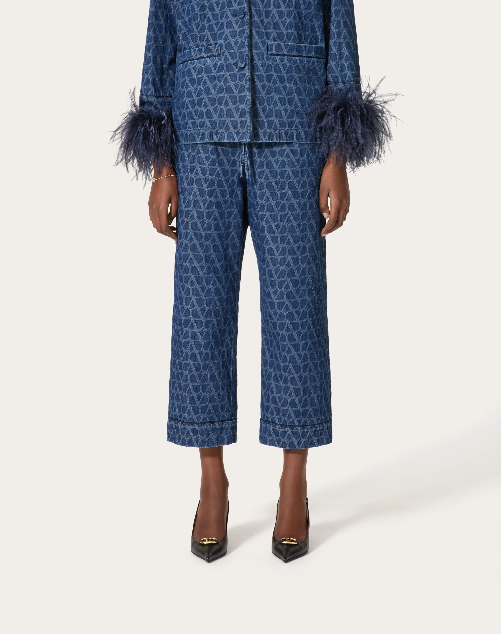 PANTALONI IN DENIM TOILE ICONOGRAPHE MEDIUM BLUE