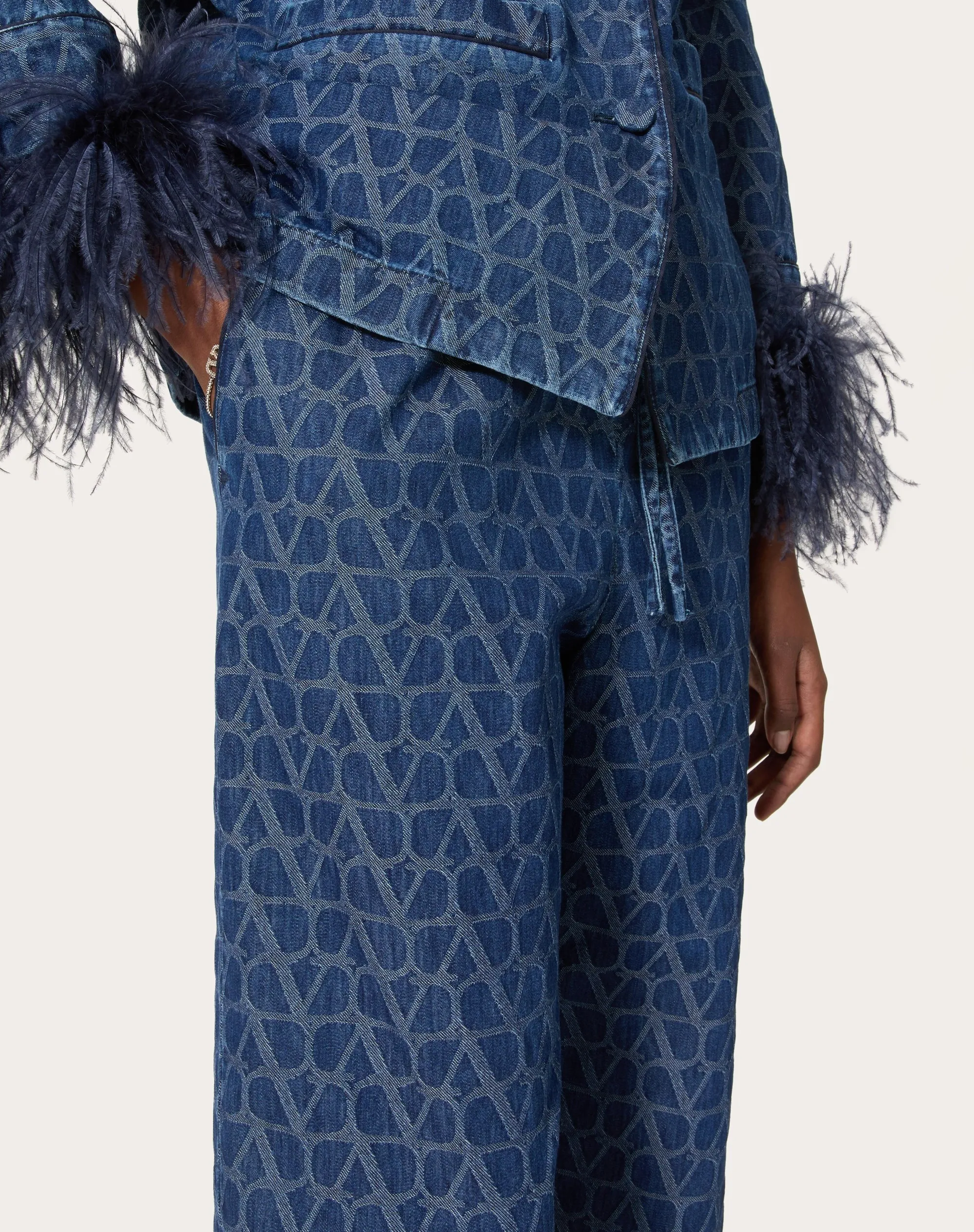 PANTALONI IN DENIM TOILE ICONOGRAPHE MEDIUM BLUE