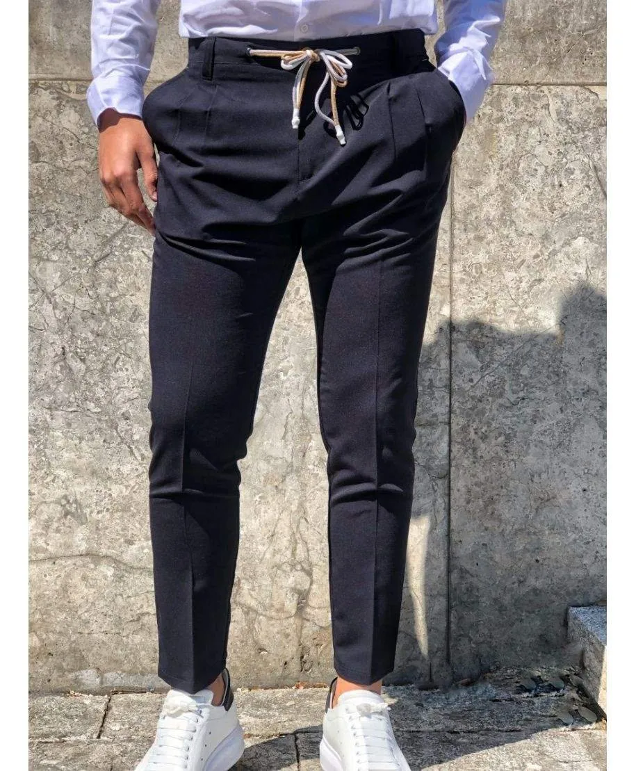 Pantaloni uomo Elegante - Blu - Gean Luc Paris
