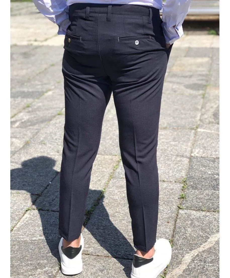 Pantaloni uomo Elegante - Blu - Gean Luc Paris