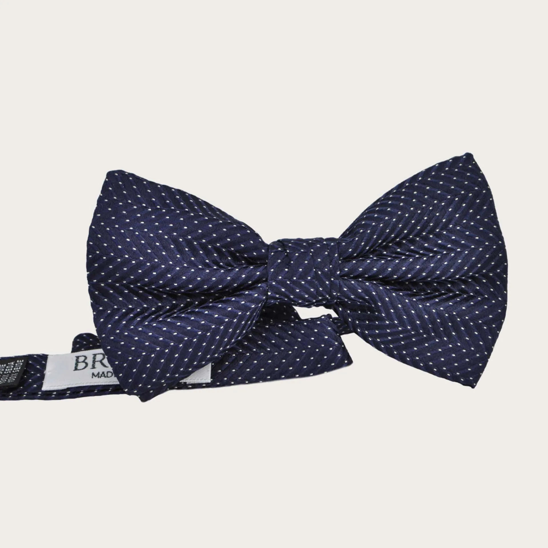 Papillon uomo blu puntaspillo in seta