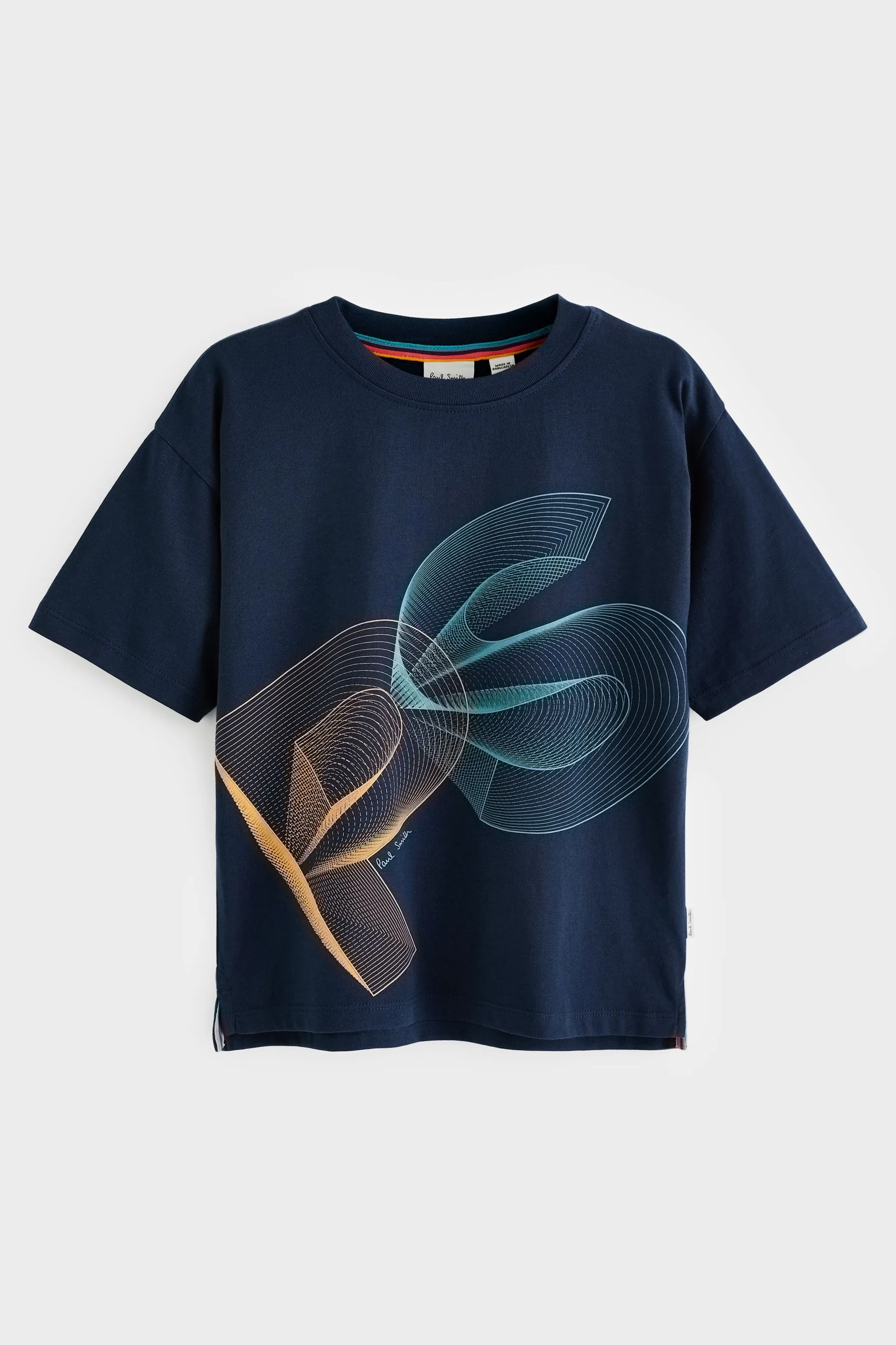 Paul Smith Junior Boys Oversized Short Sleeve Iconic Print 100% Cotton T-Shirt    