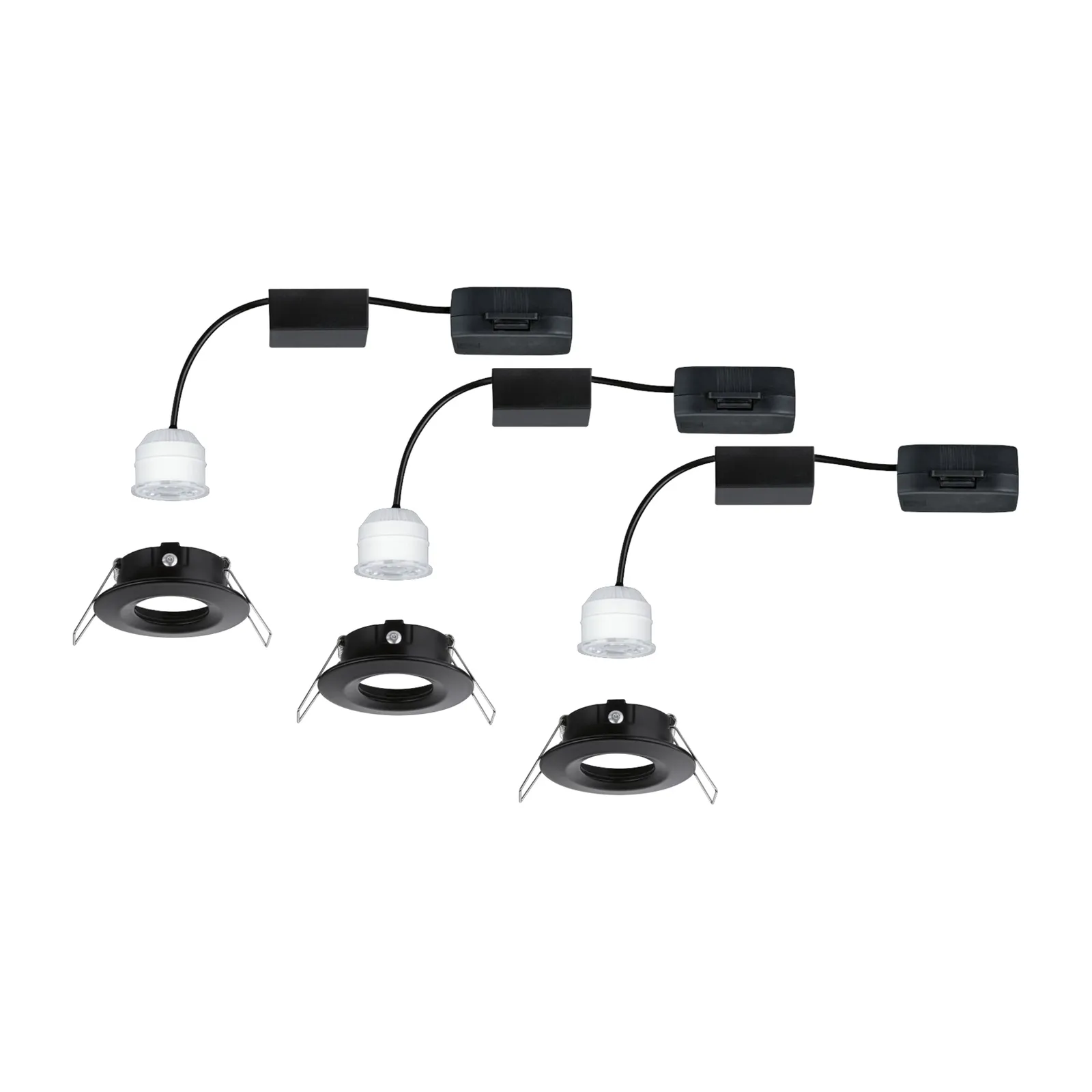 Paulmann Nova Mini spot incasso 3x fisso nero