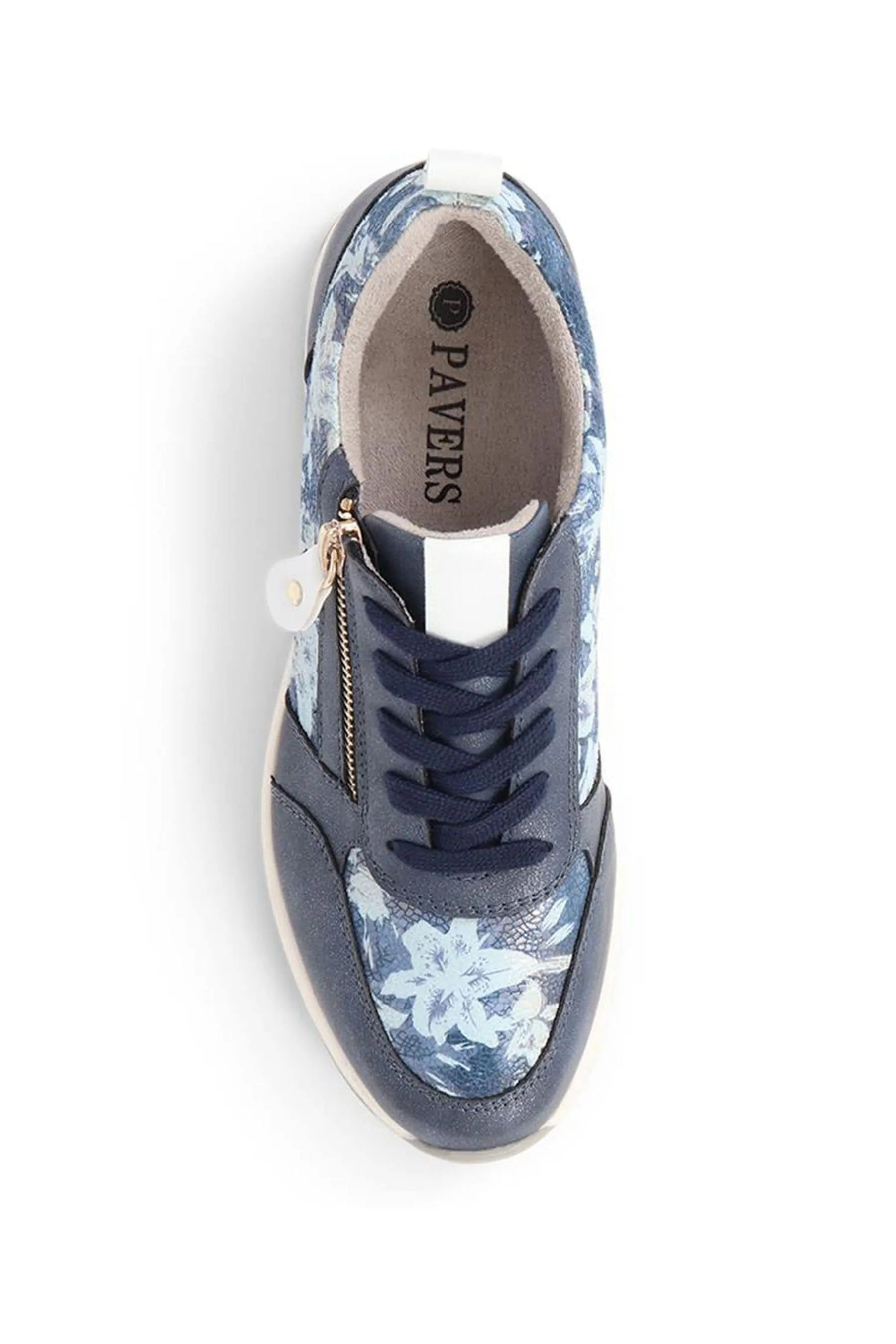 Pavers Blu - Floreale Accent - Scarpe da ginnastica con suola imbottita