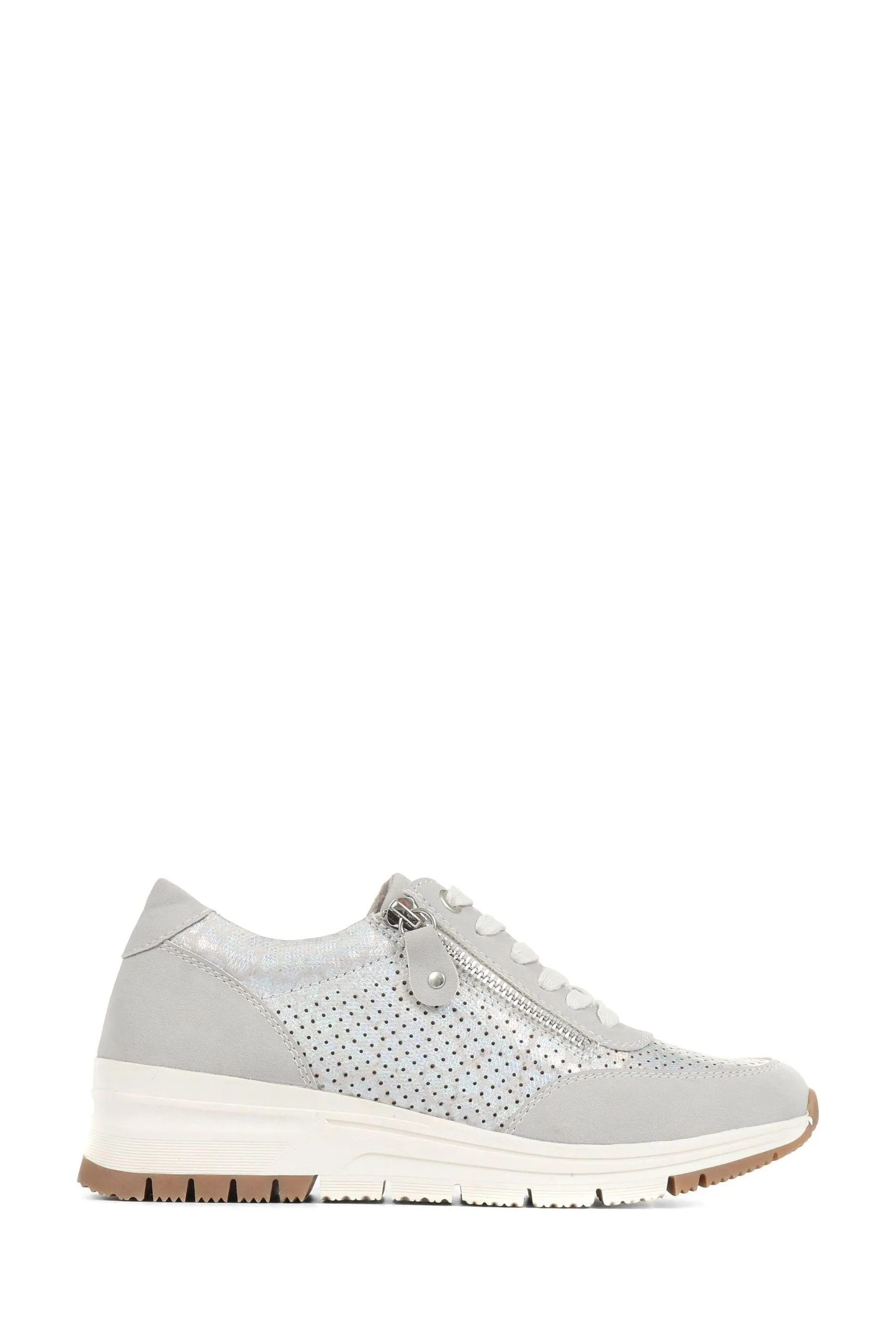 Pavers Grigio - Sneakers stringate con suola spessa