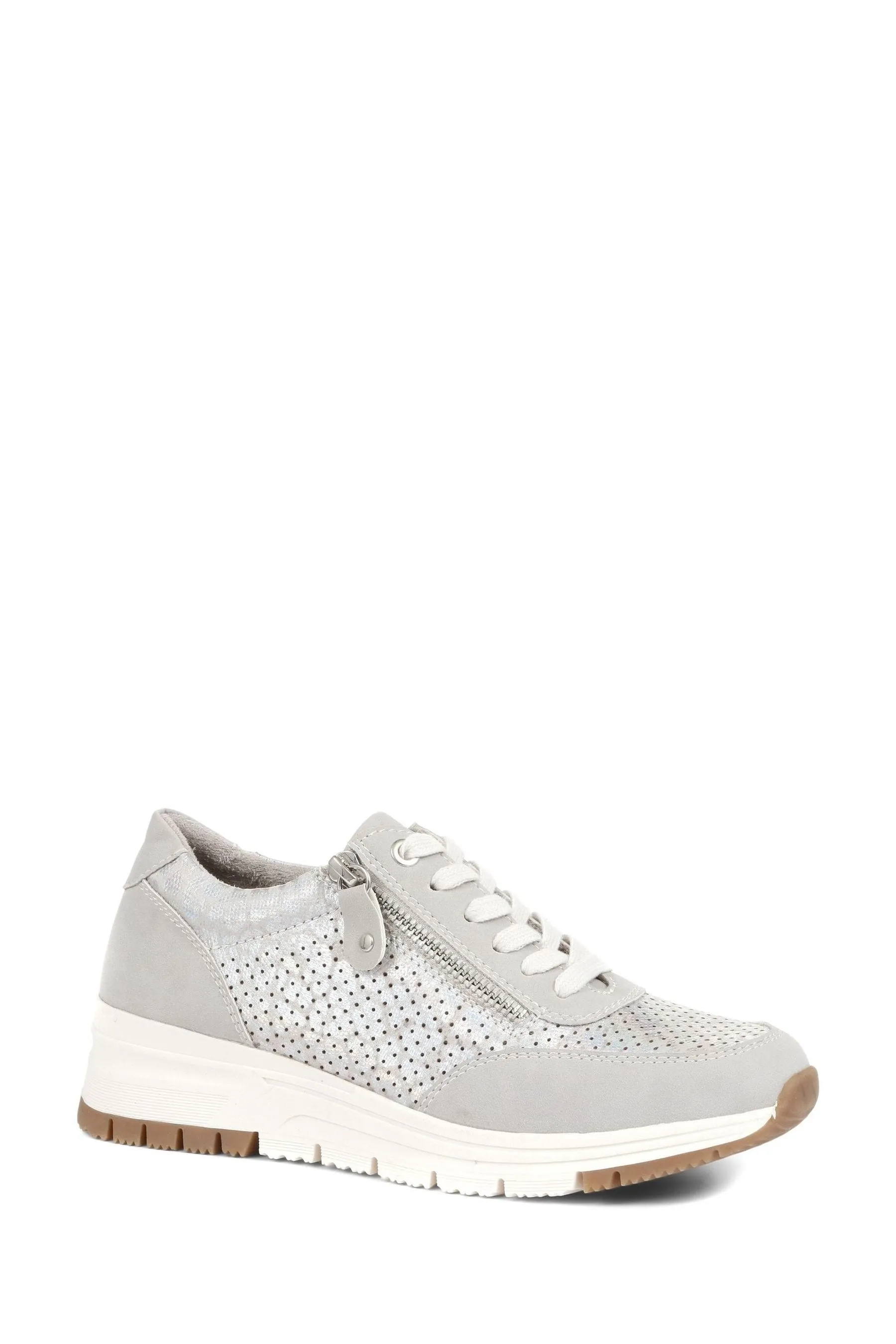 Pavers Grigio - Sneakers stringate con suola spessa