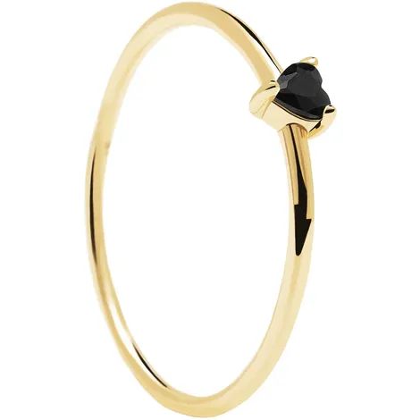 PDPAOLA Anello cuore mis.12 in argento placcato oro 18kt