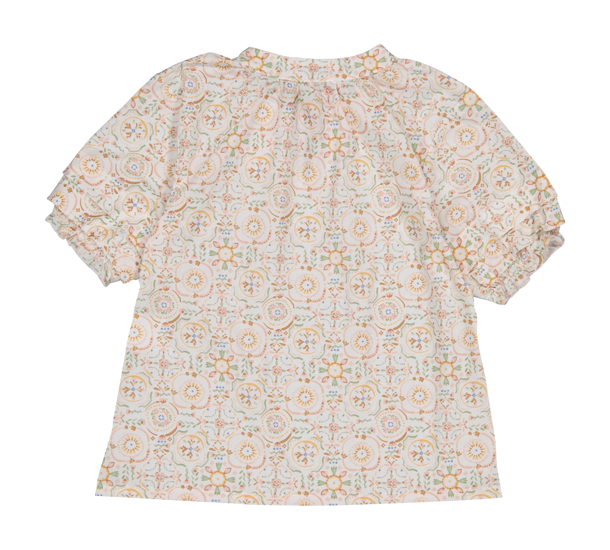  PETITE LUCETTE   CECILE - Blusa collo serafino stampata in cotone bio | Beige