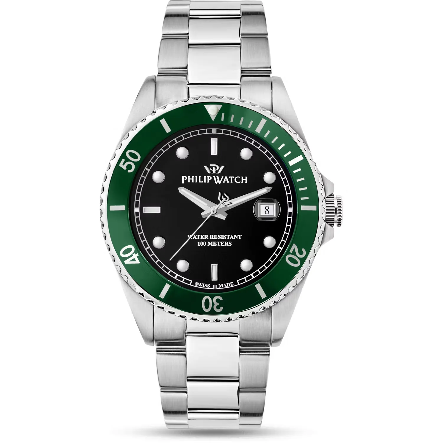 Philip Watch Uomo Verde e Nero Caribe R8253597086