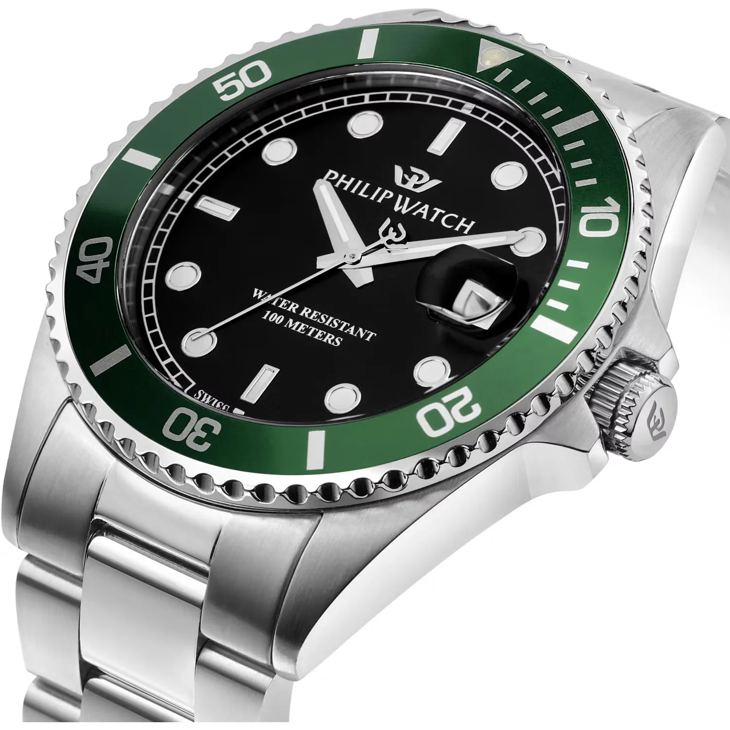 Philip Watch Uomo Verde e Nero Caribe R8253597086