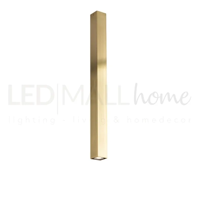 Plafoniera a sospensione Quadrata Oro 1 X gu10 6X6X75Cm