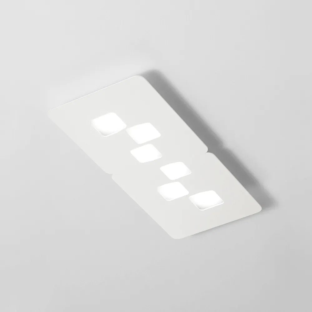 Plafoniera GEA LUCE – BILBAO Alluminio L. 65×28
