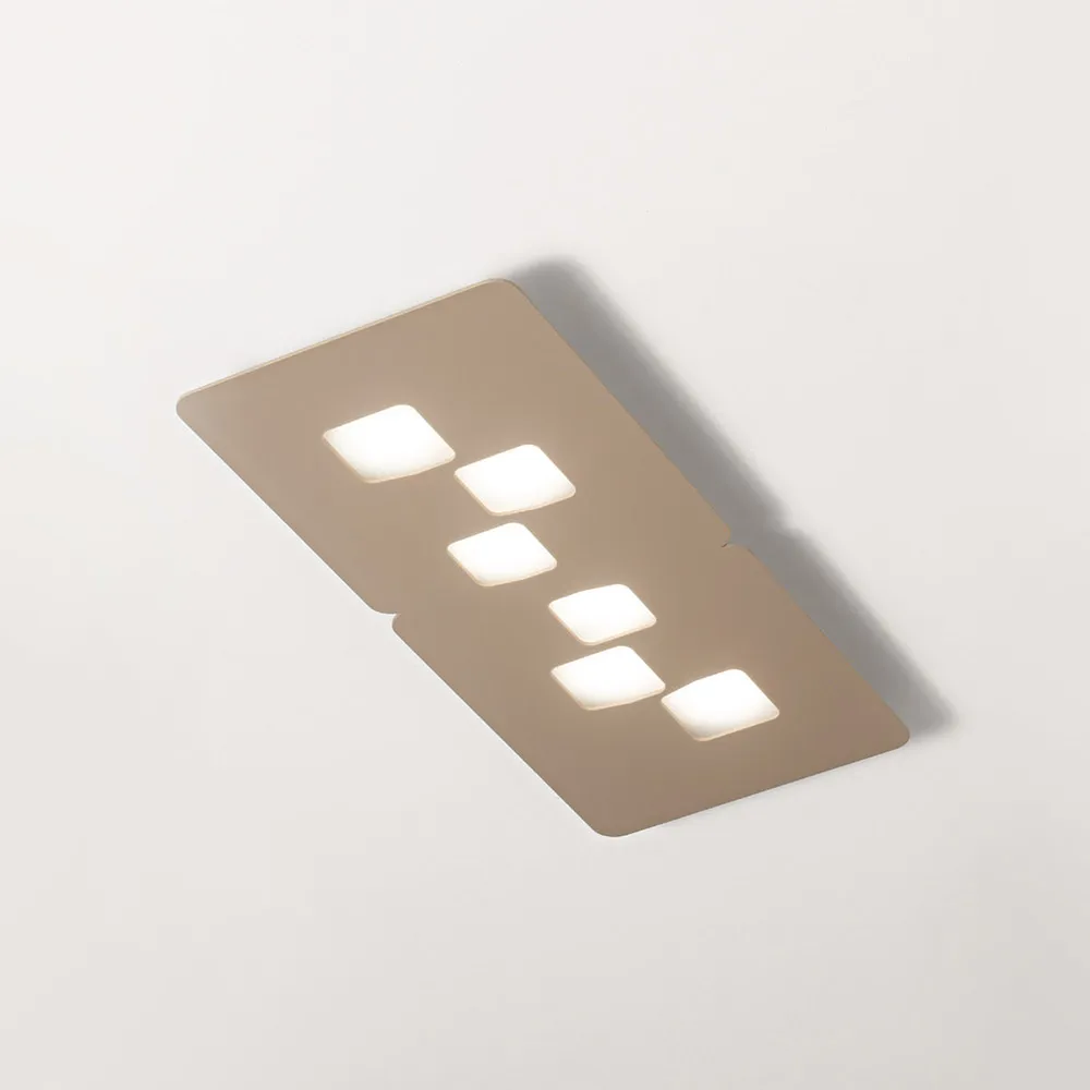Plafoniera GEA LUCE – BILBAO Alluminio L. 65×28