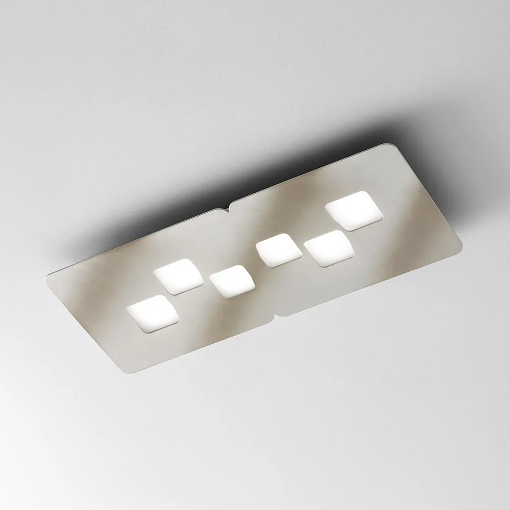 Plafoniera GEA LUCE – BILBAO Alluminio L. 65×28