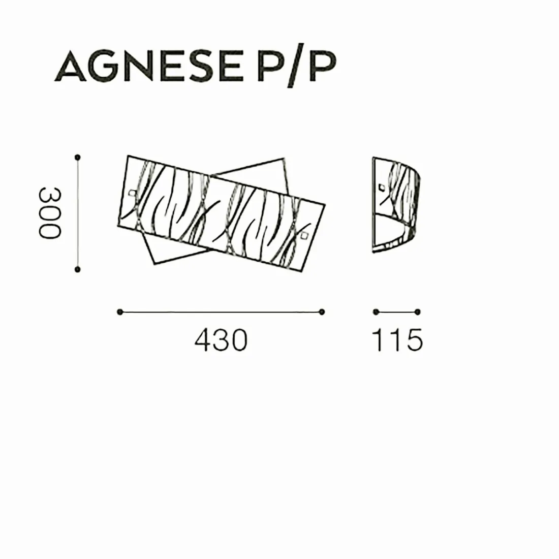 Plafoniera vetro serigrafato Gea Luce AGNESE PP LED lampada soffitto bianco moderna interno E14