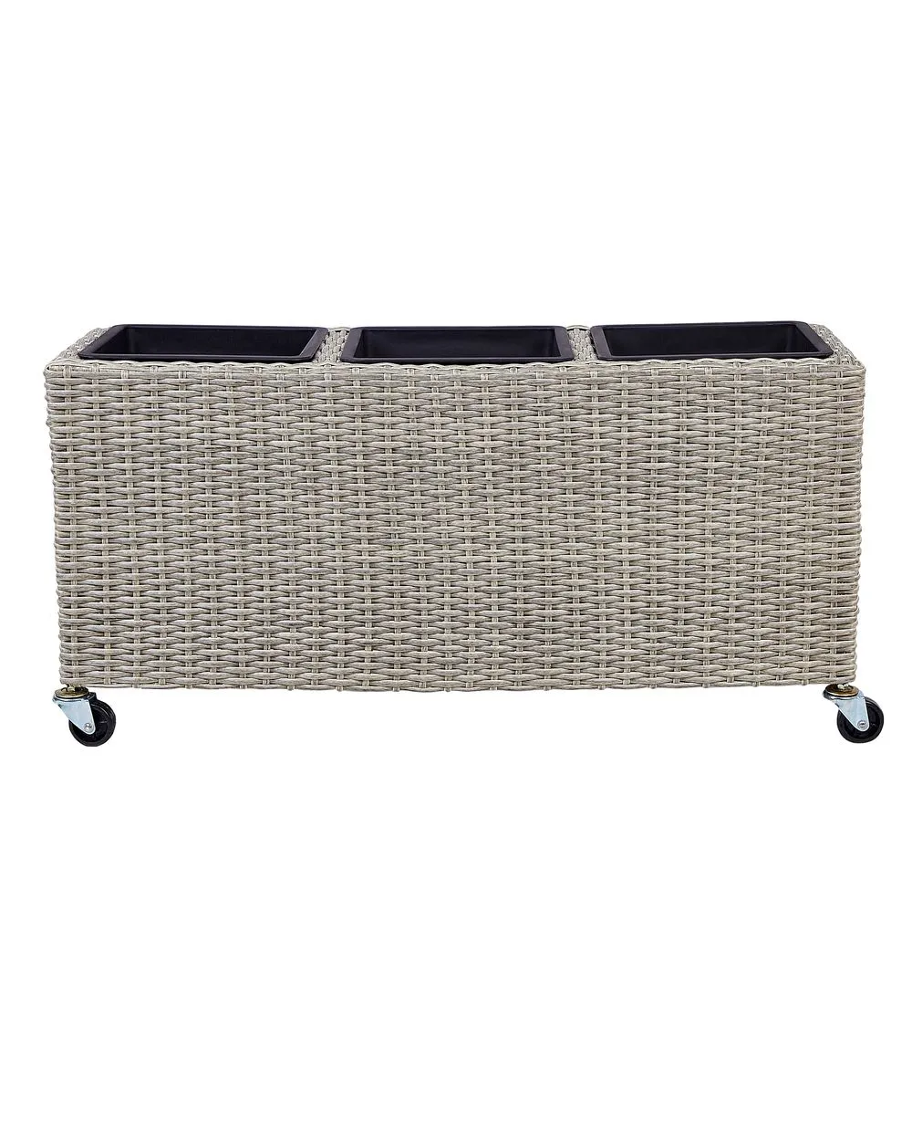 Plant Pot BELLIS PE Rattan 82 cm Light Brown