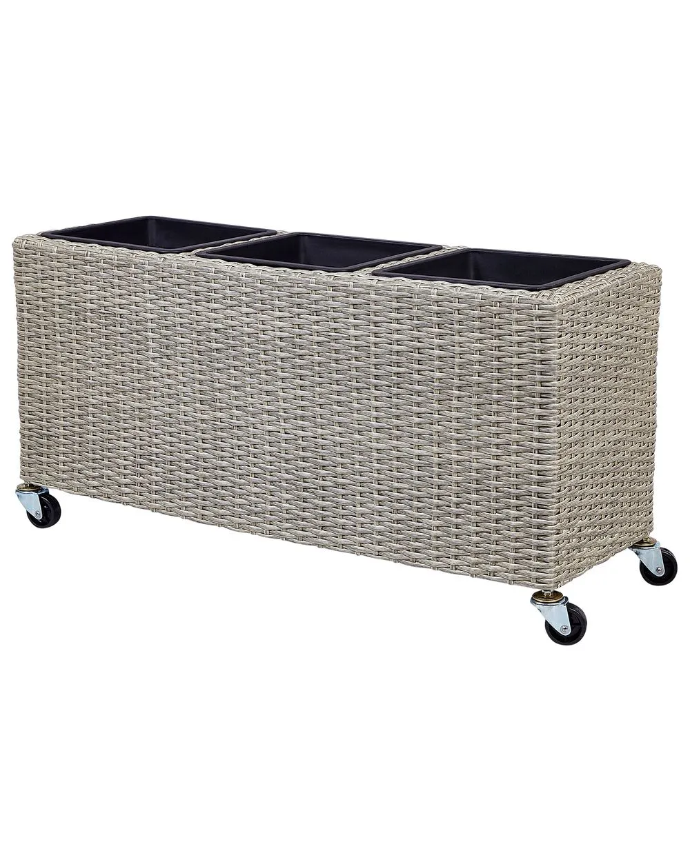 Plant Pot BELLIS PE Rattan 82 cm Light Brown