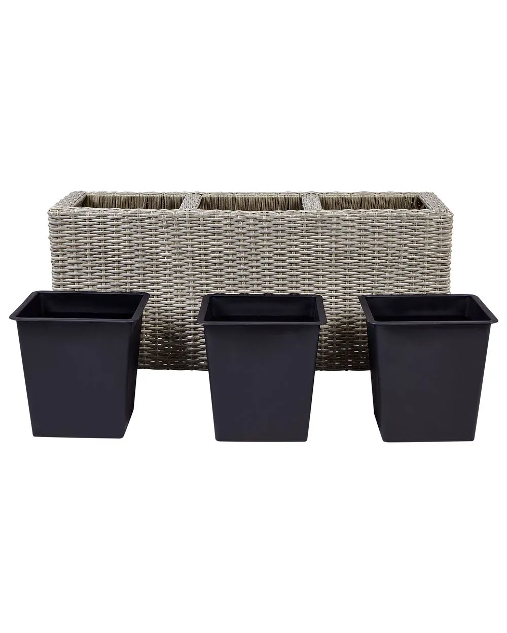 Plant Pot BELLIS PE Rattan 82 cm Light Brown