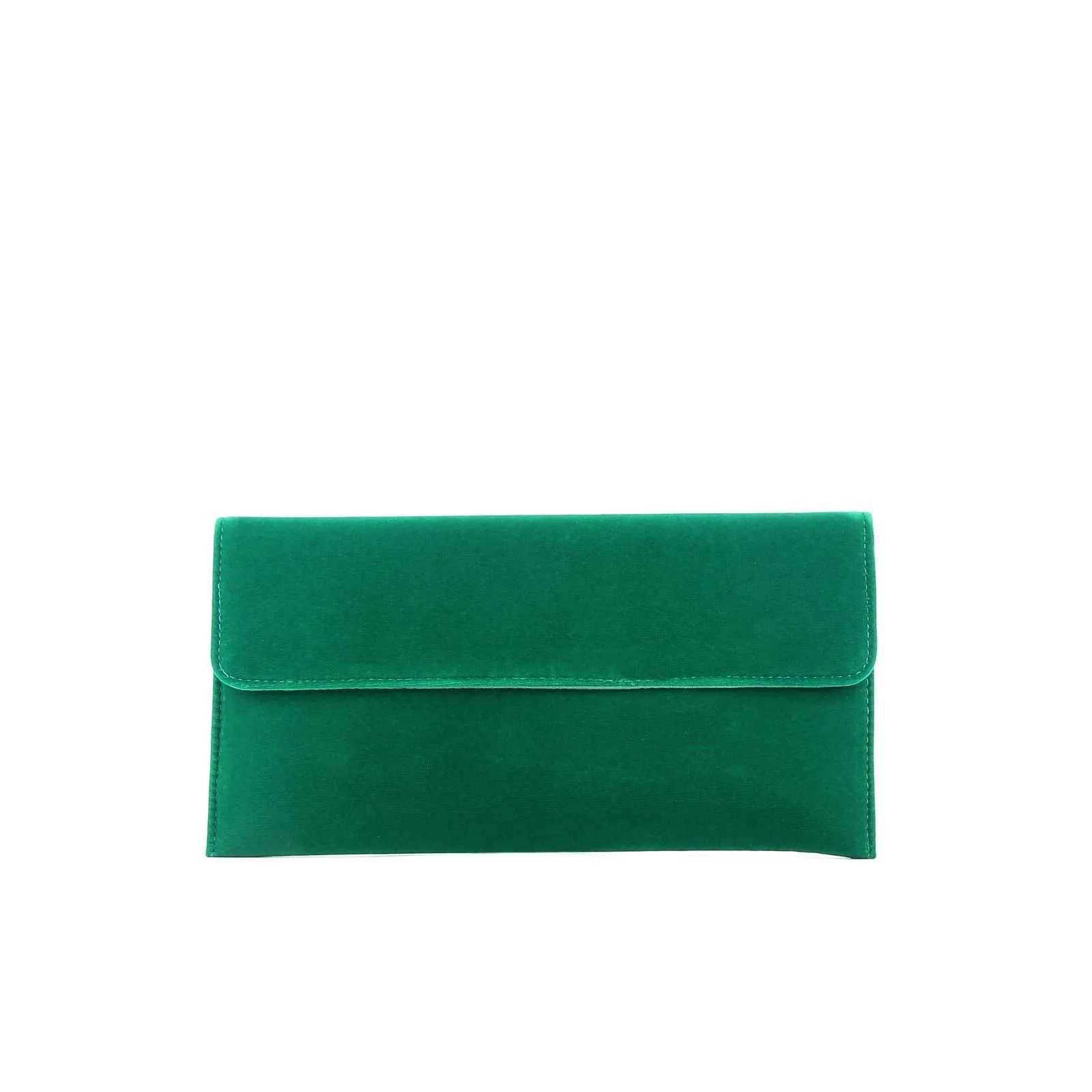 Pochette verde velluto con tracollina