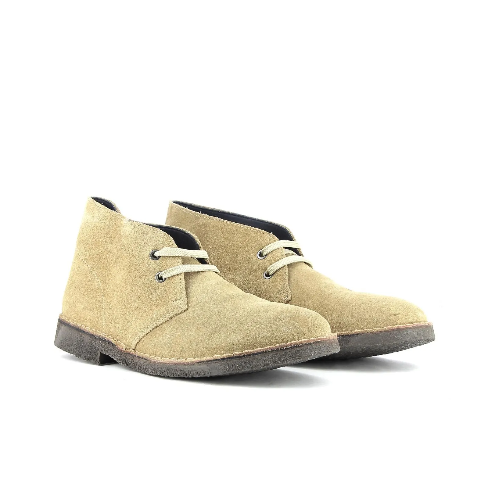 Polacchini beige da uomo con lacci