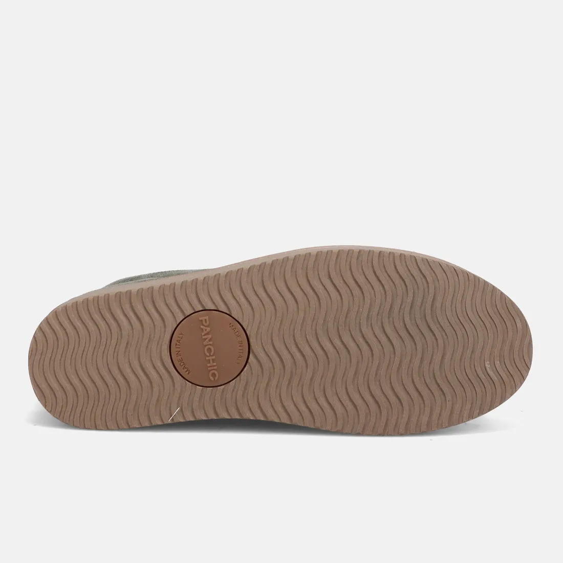 Polacchino da donna Panchic P01 verde in suede con lacci lilla