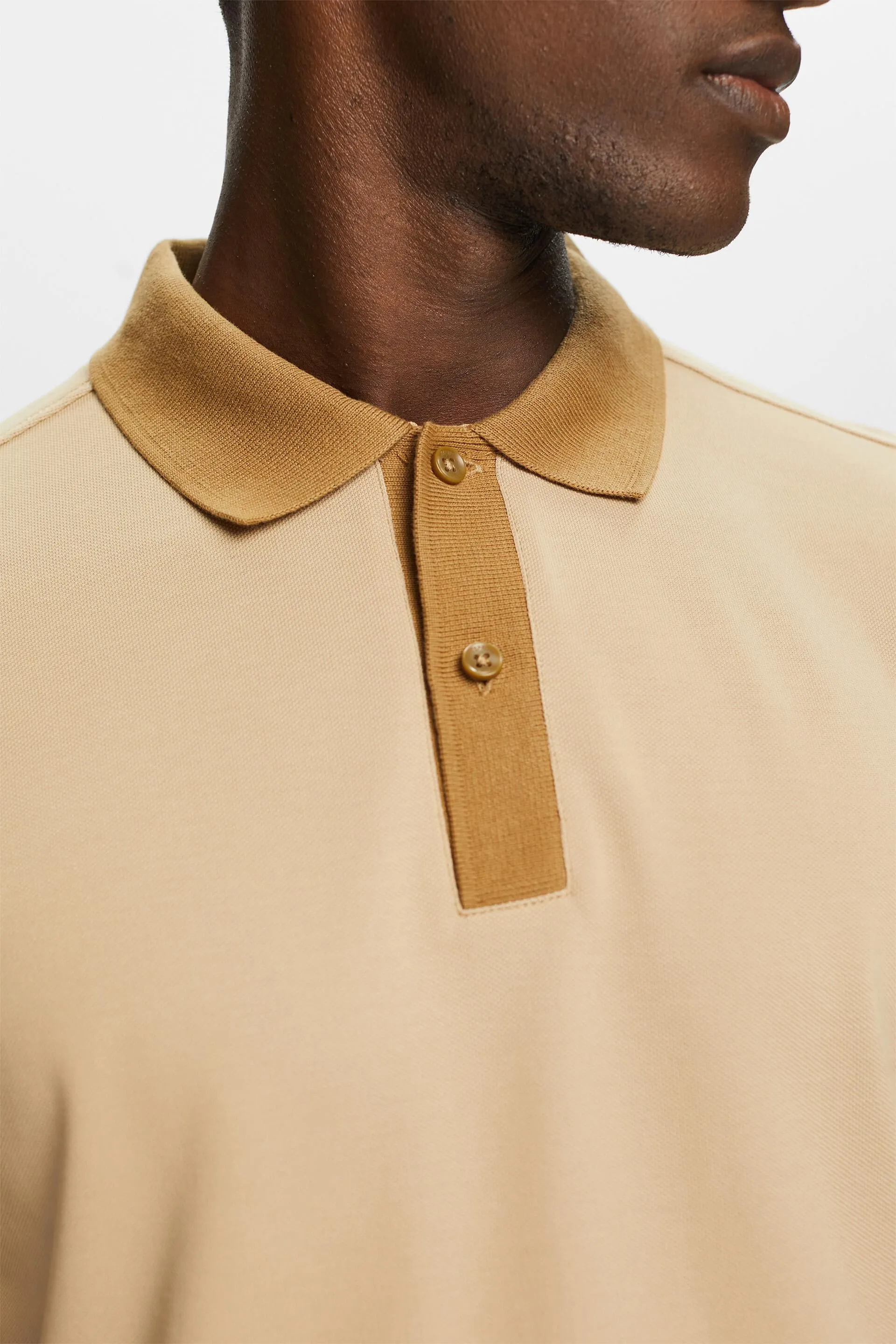 Polo bicolore in piqué