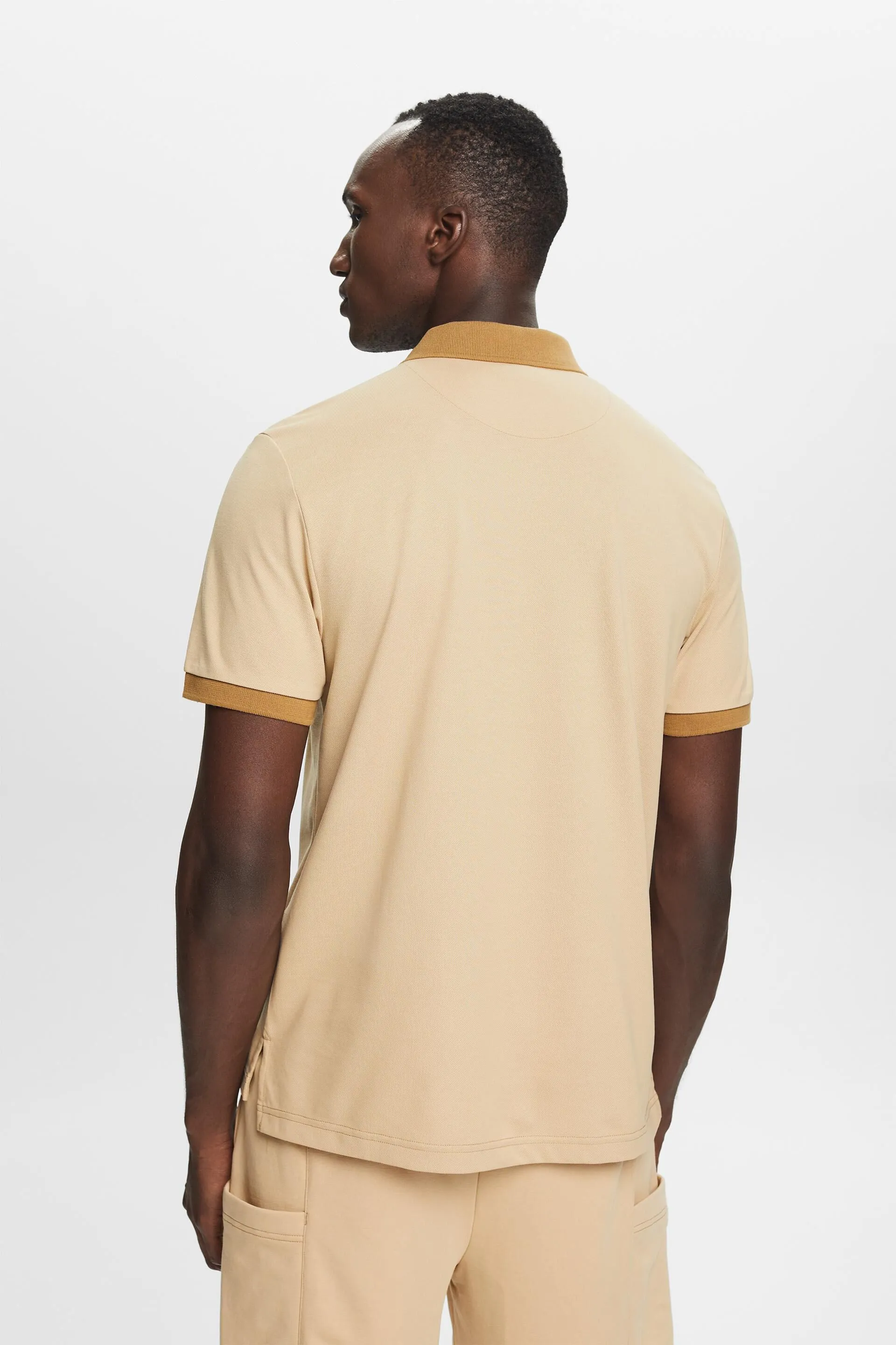 Polo bicolore in piqué