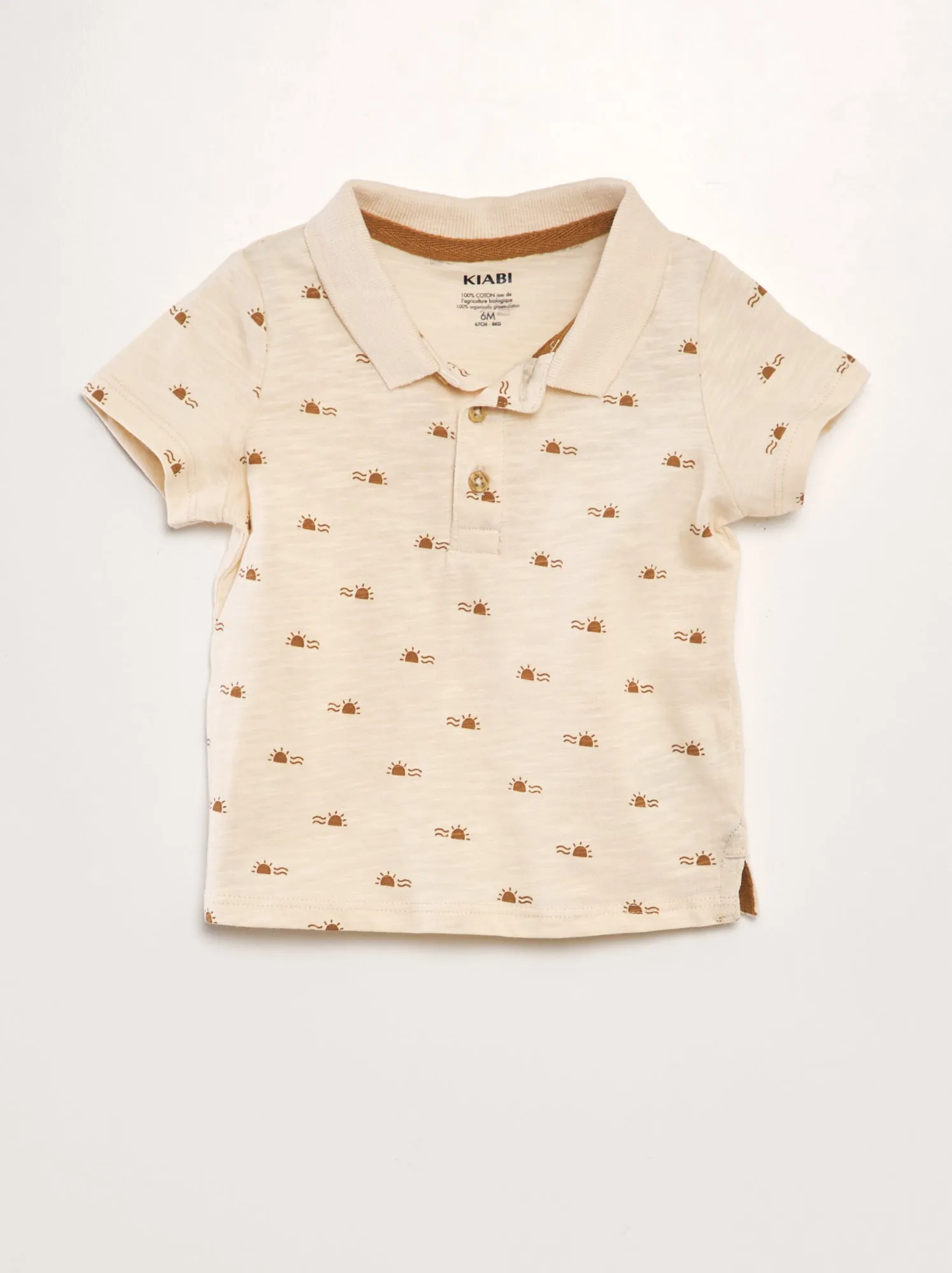 Polo con motivo - BEIGE