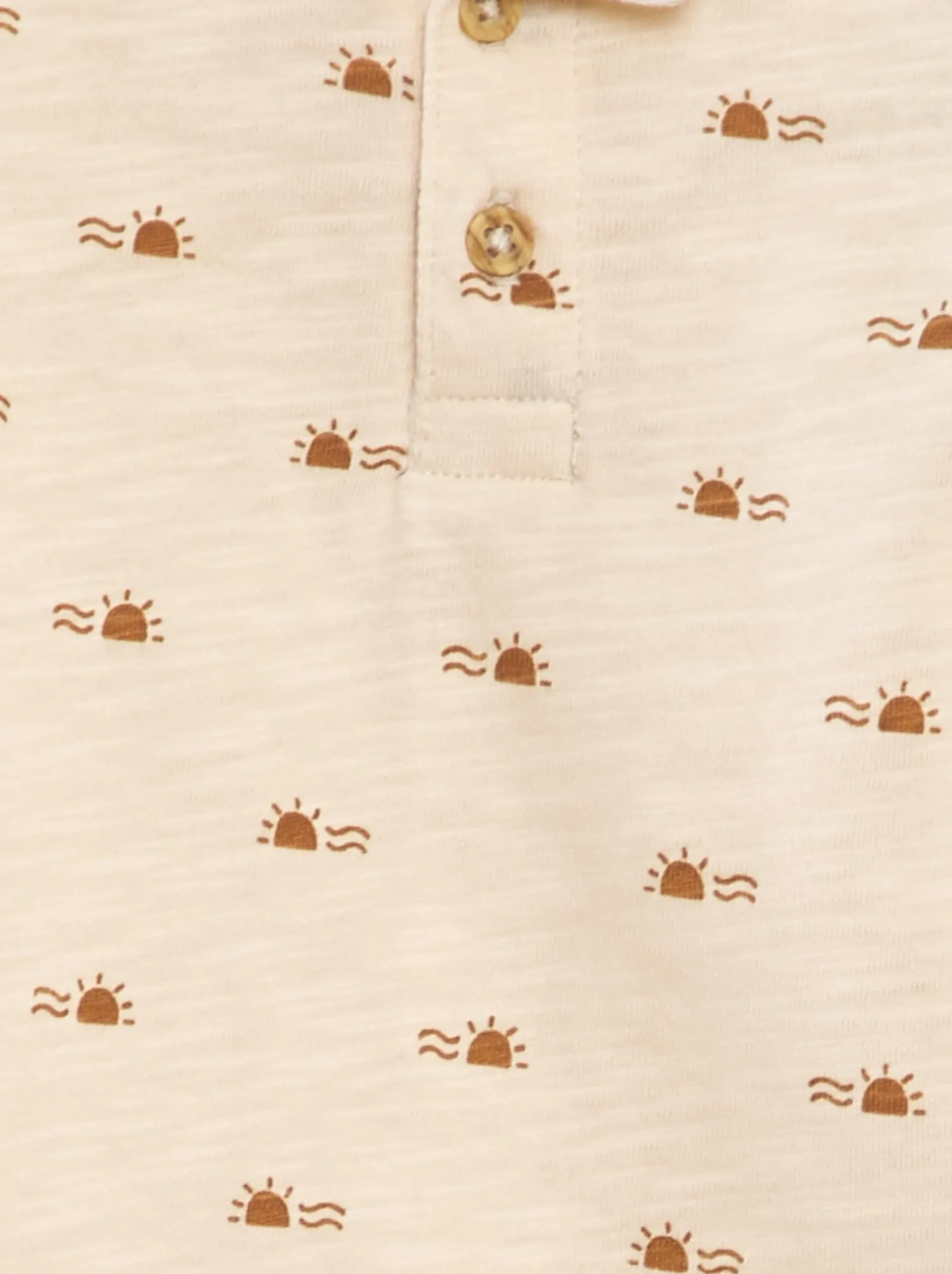 Polo con motivo - BEIGE