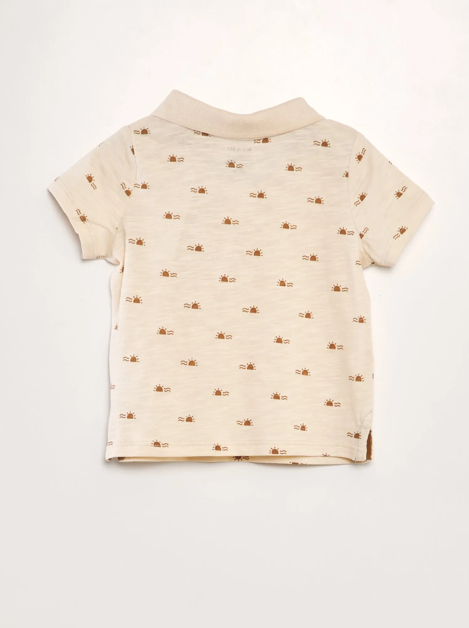 Polo con motivo - BEIGE