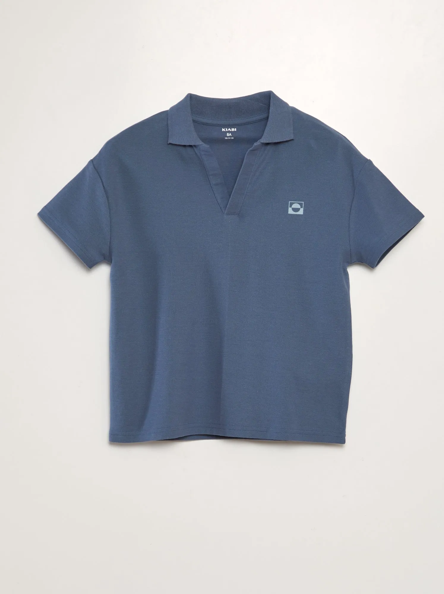 Polo in piqué di cotone - BLU