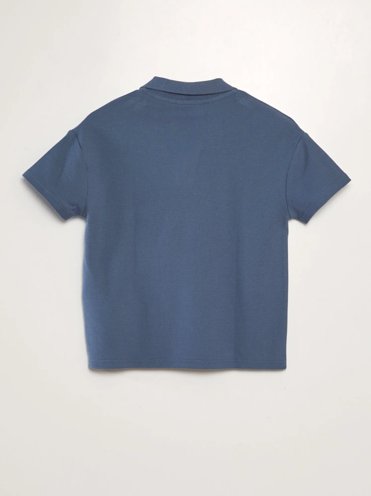 Polo in piqué di cotone - BLU