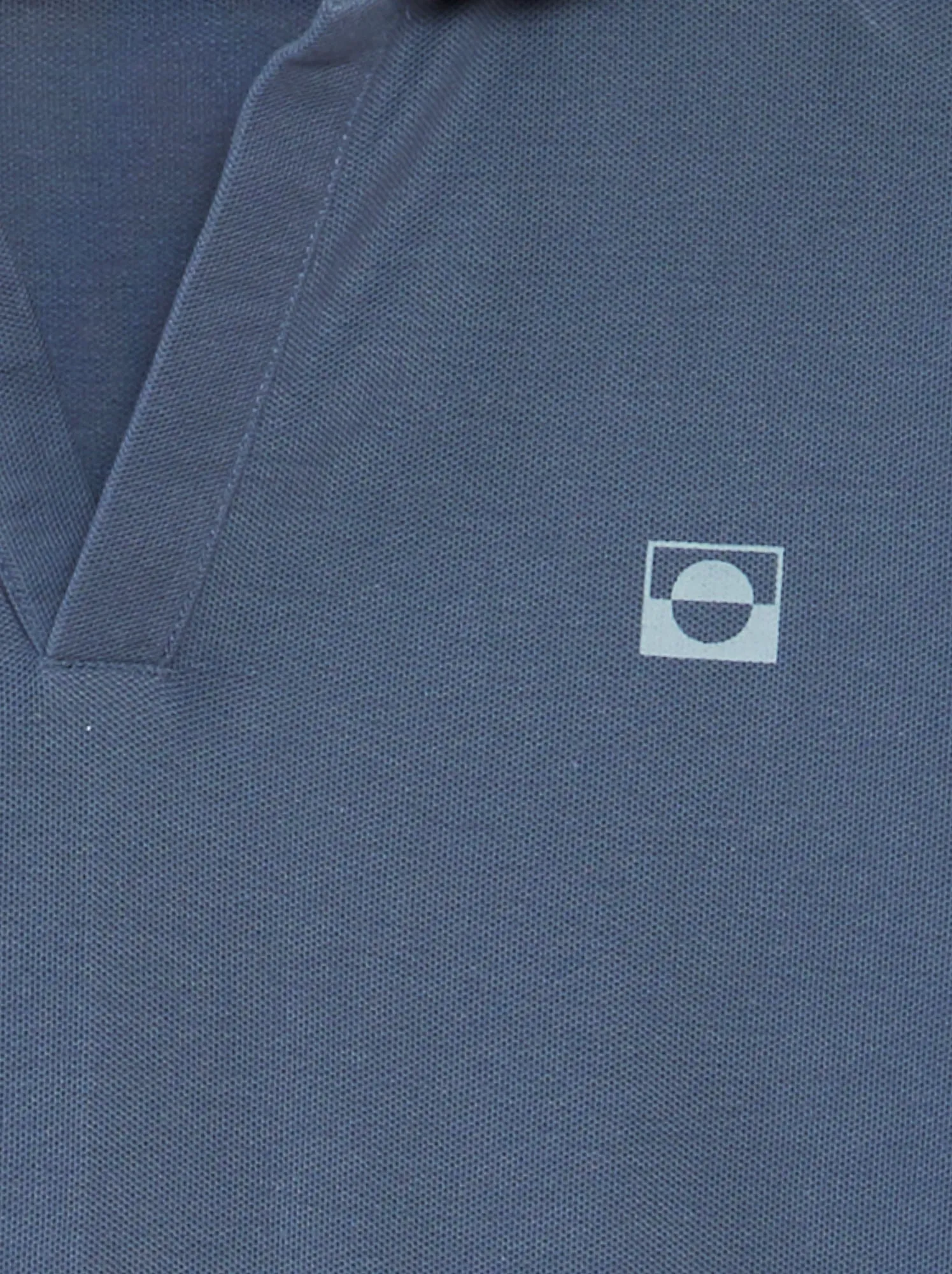 Polo in piqué di cotone - BLU