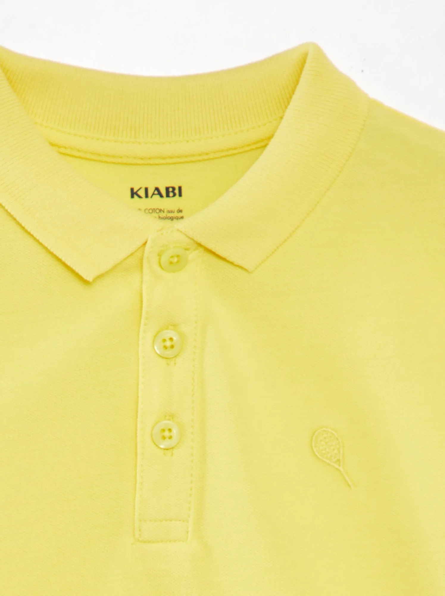 Polo in piqué di cotone - giallo