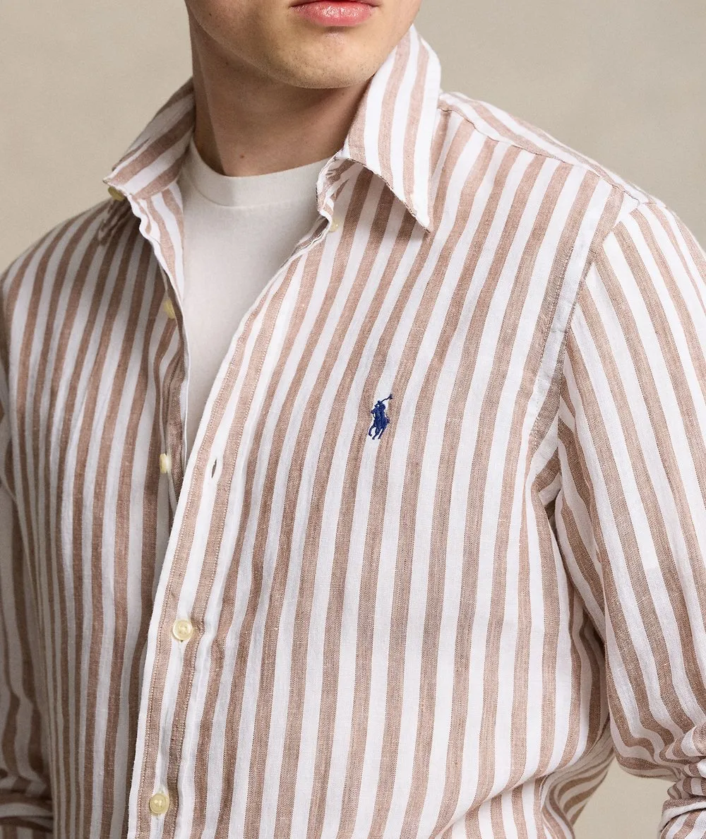 POLO RALPH LAUREN UOMO--Camicia a righe di lino