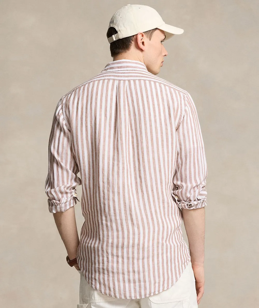 POLO RALPH LAUREN UOMO--Camicia a righe di lino