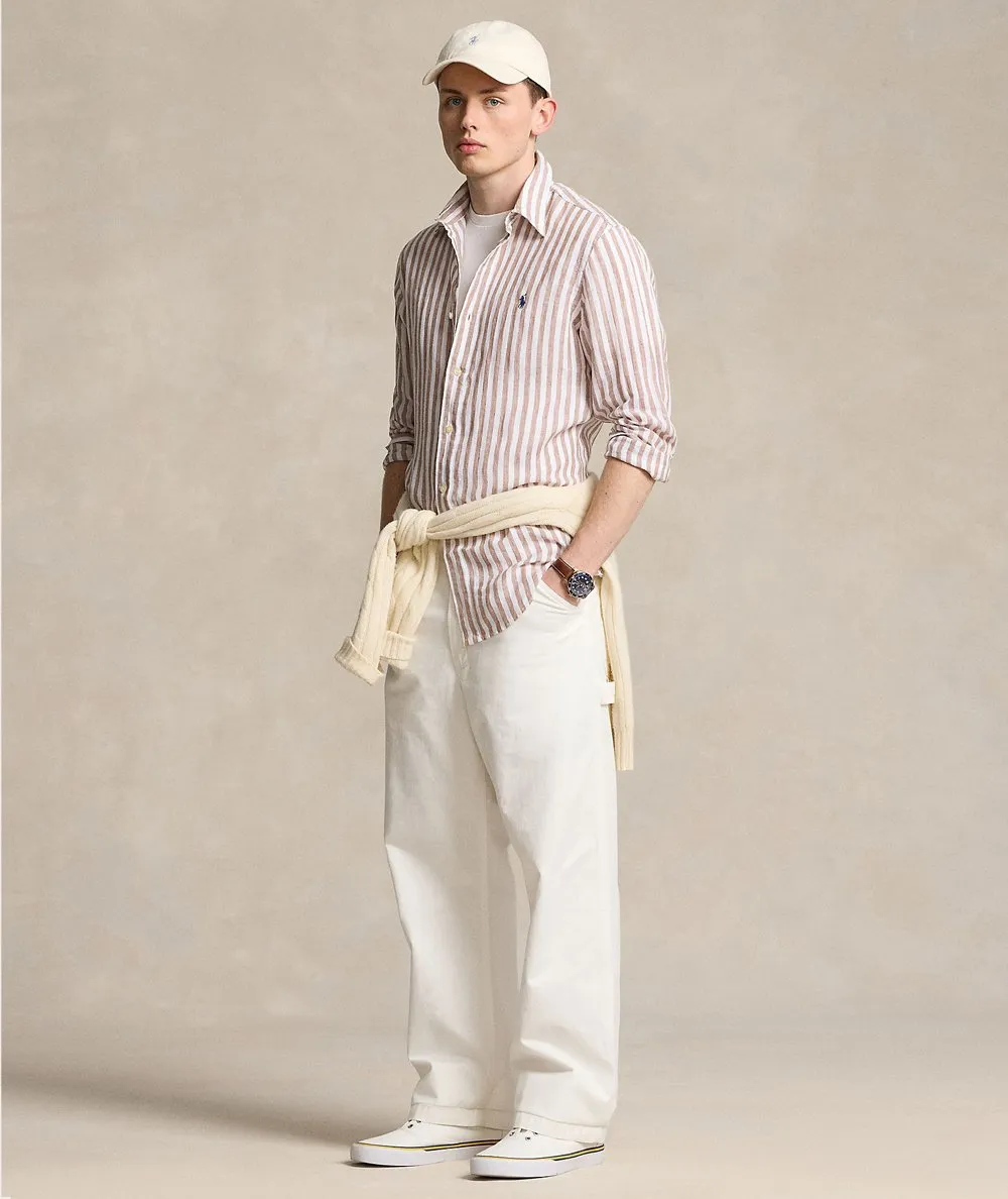 POLO RALPH LAUREN UOMO--Camicia a righe di lino