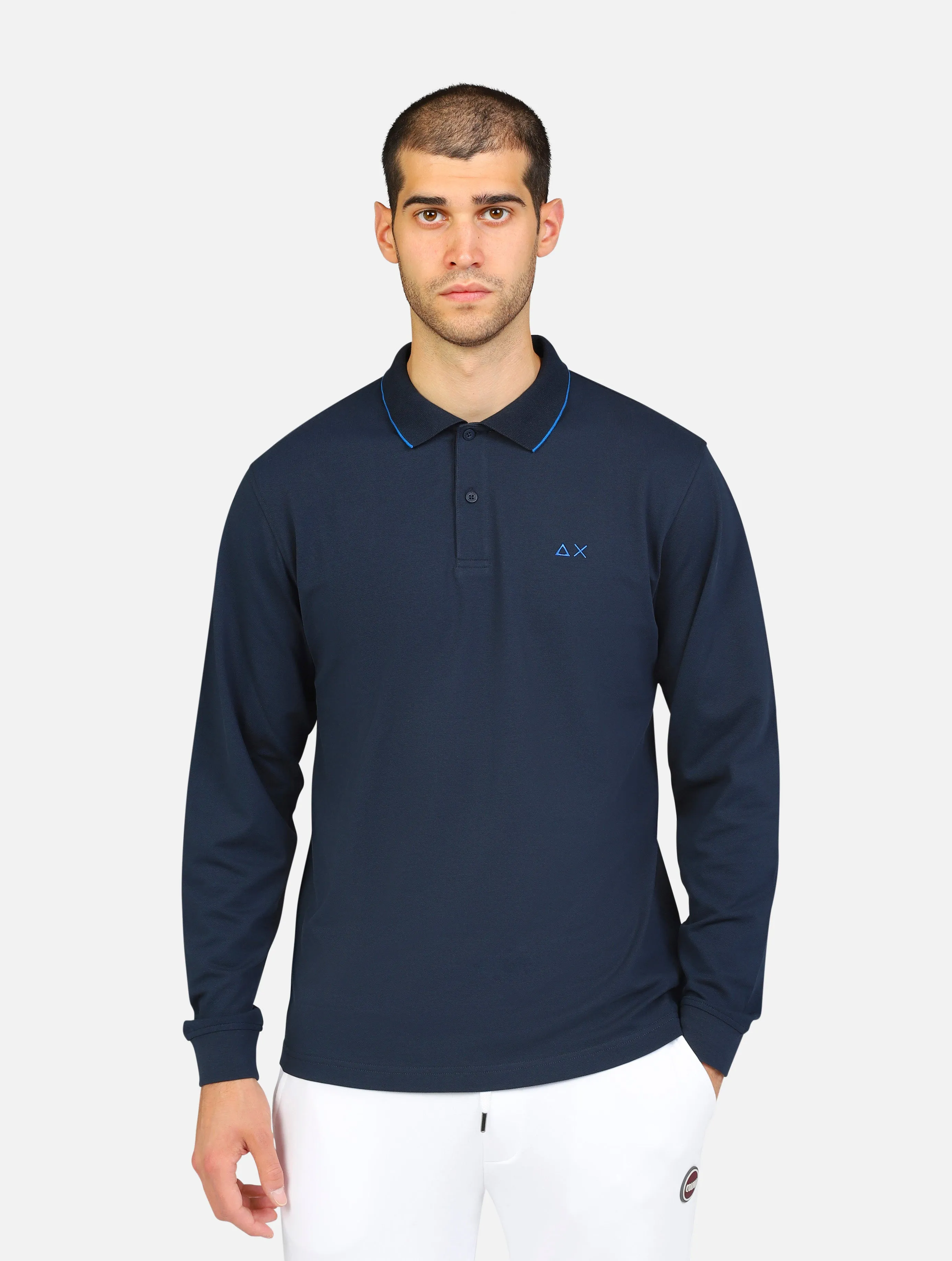 polo SUN68 A34110POLO MANICA LUNGANAVY BLUE