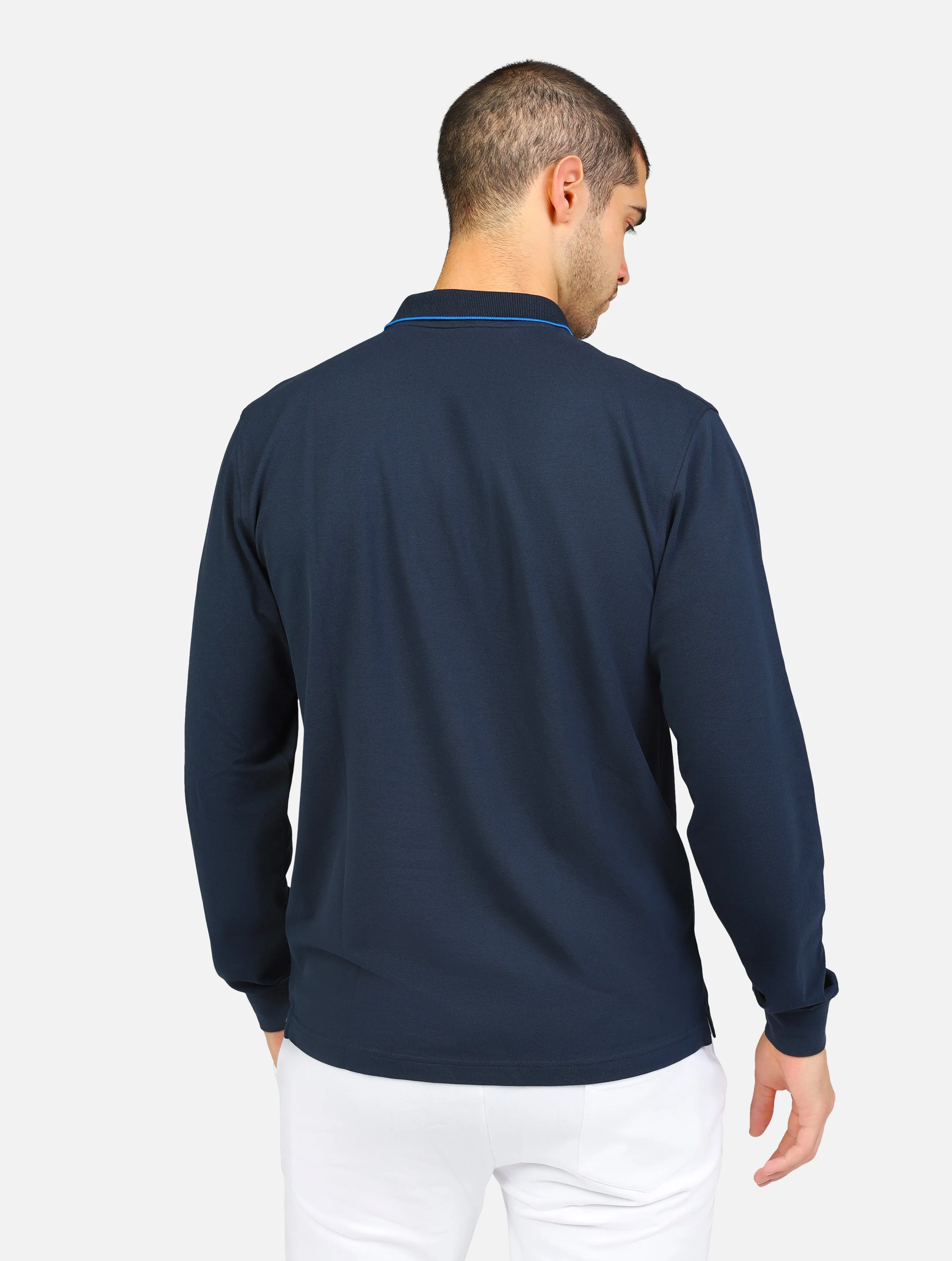 polo SUN68 A34110POLO MANICA LUNGANAVY BLUE