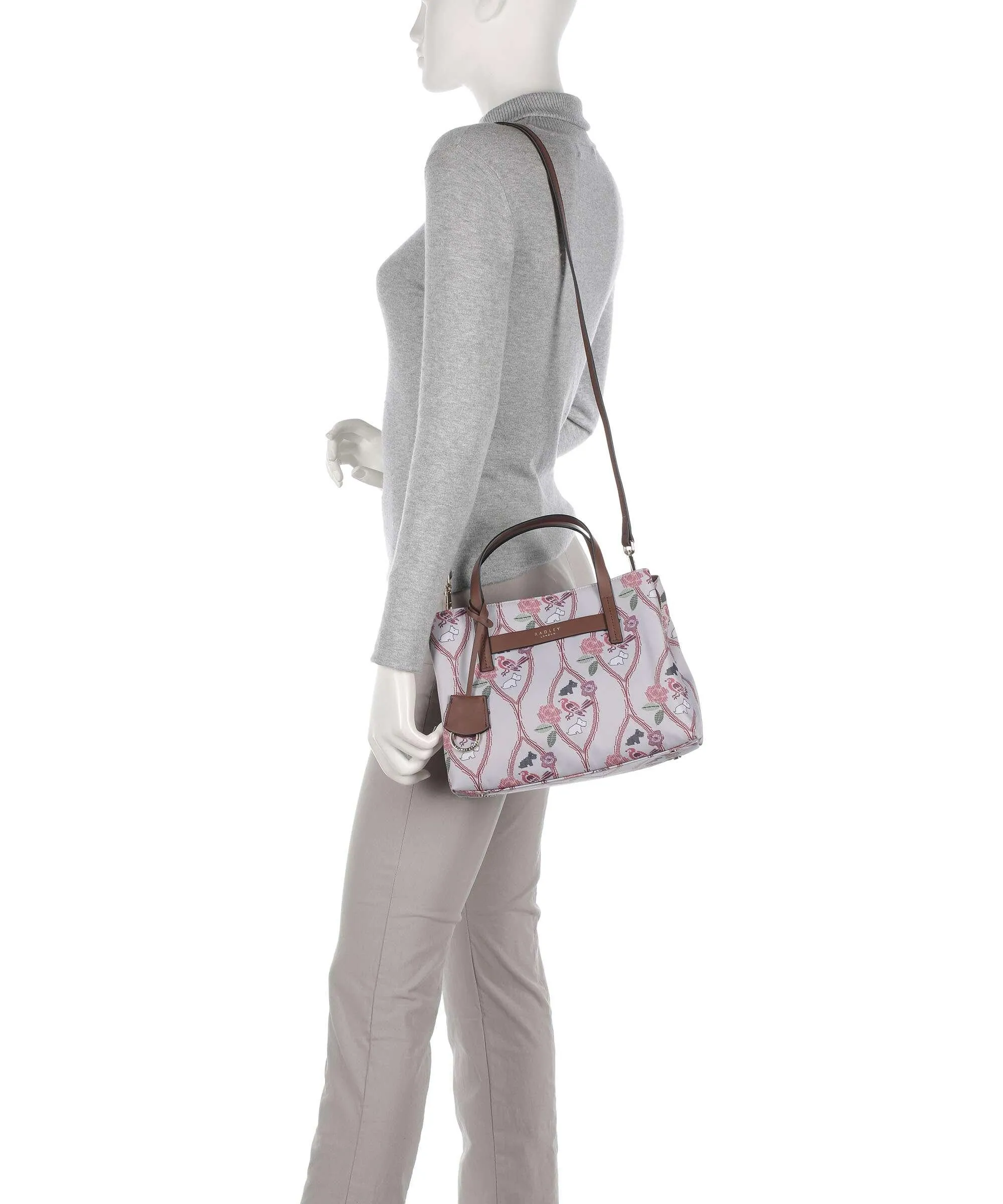  Radley London Finsbury Park Borsa a mano poliestere riciclato, poliestere grigio chiaro  