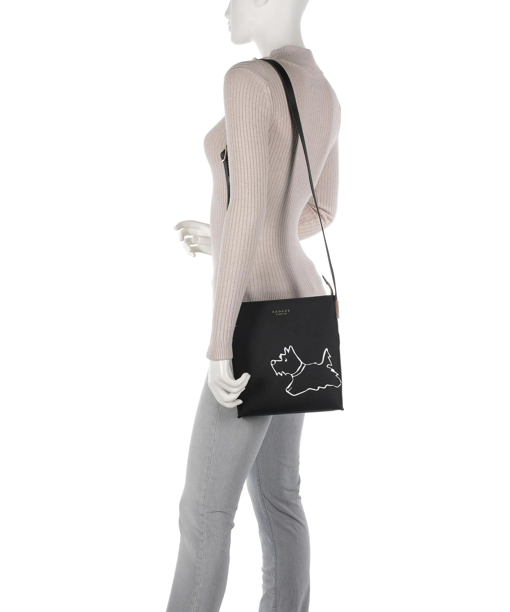  Radley London Palace Gardens Borsa a tracolla poliestere riciclato nero  