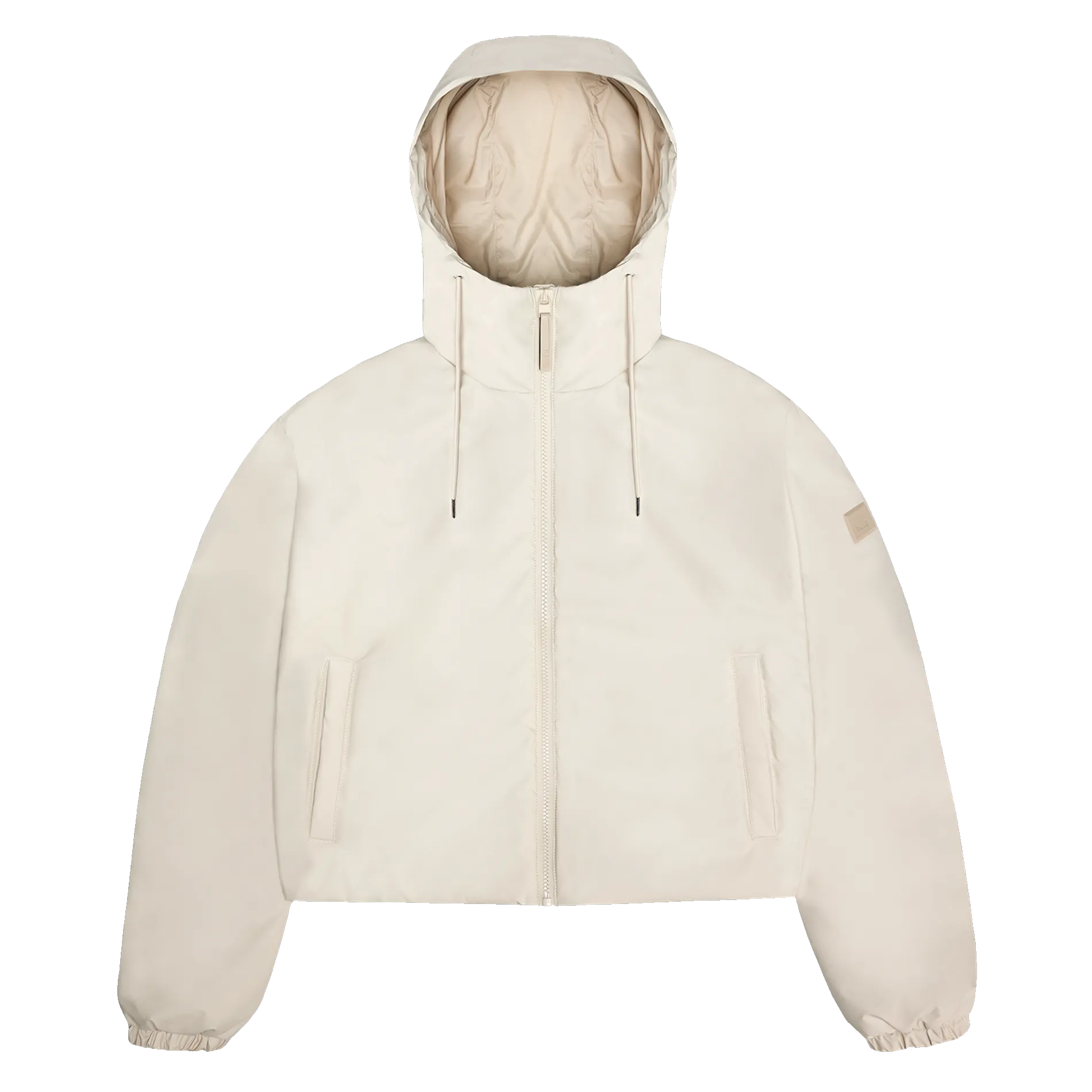  RAINS   Impermeabile corto diritto con collo alto e cappuccio | Beige