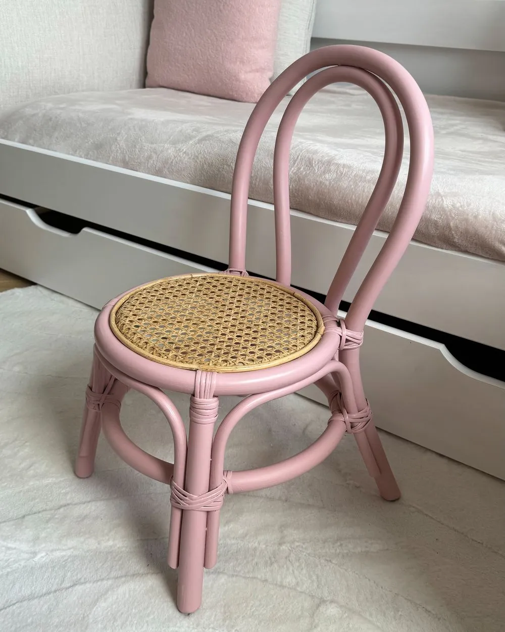 Rattan Kids Chair Pink KALIVIA