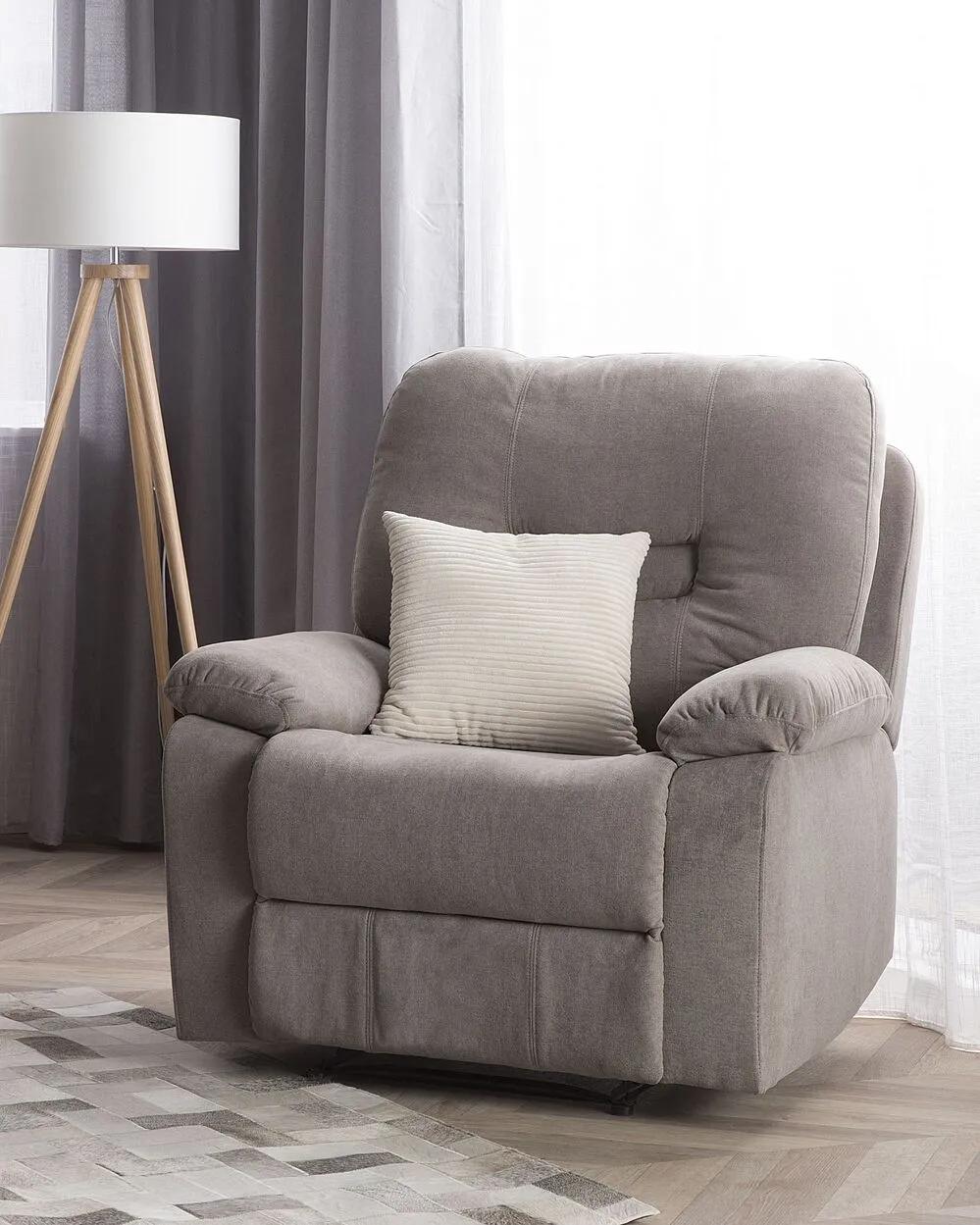 Recliner Chair BERGEN Fabric Taupe