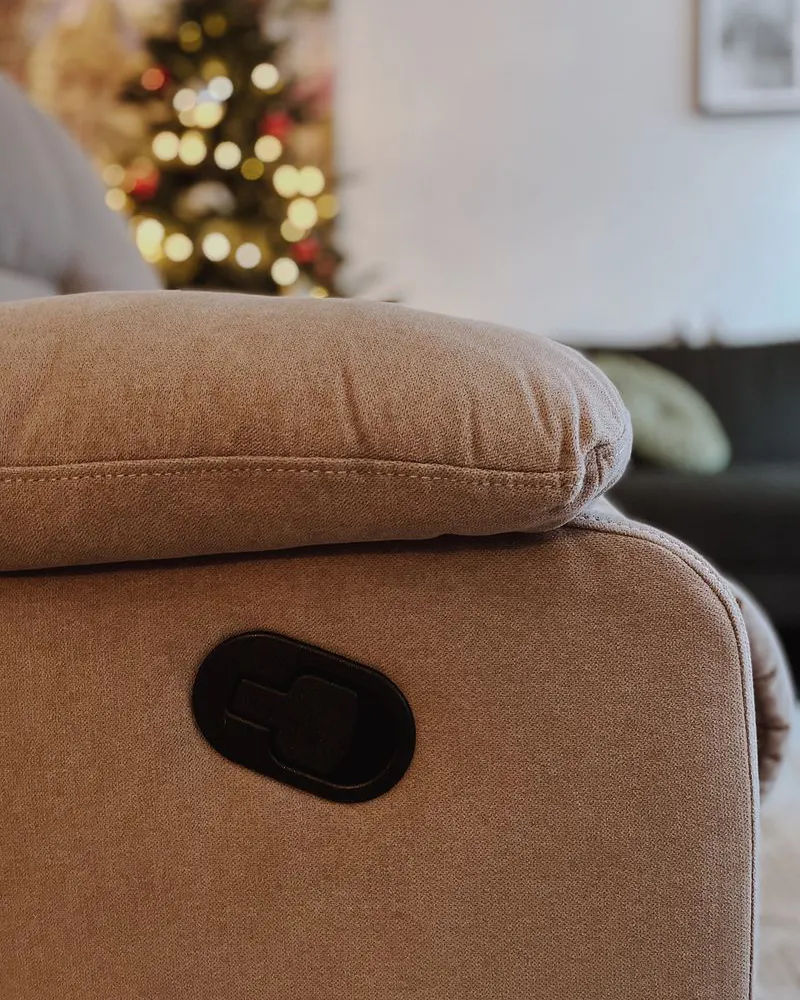 Recliner Chair BERGEN Fabric Taupe