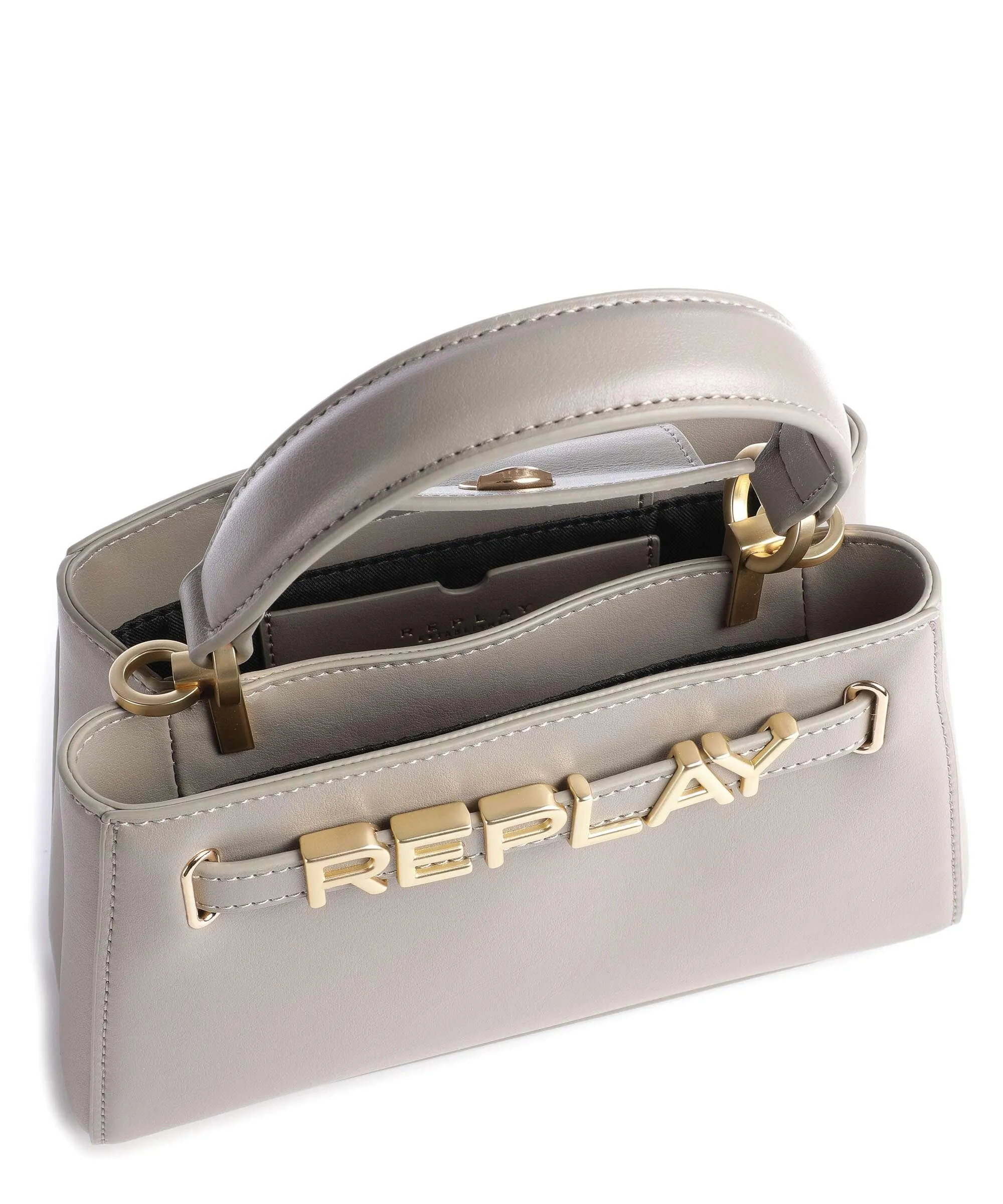  Replay Borsa a mano pelle sintetica taupe  