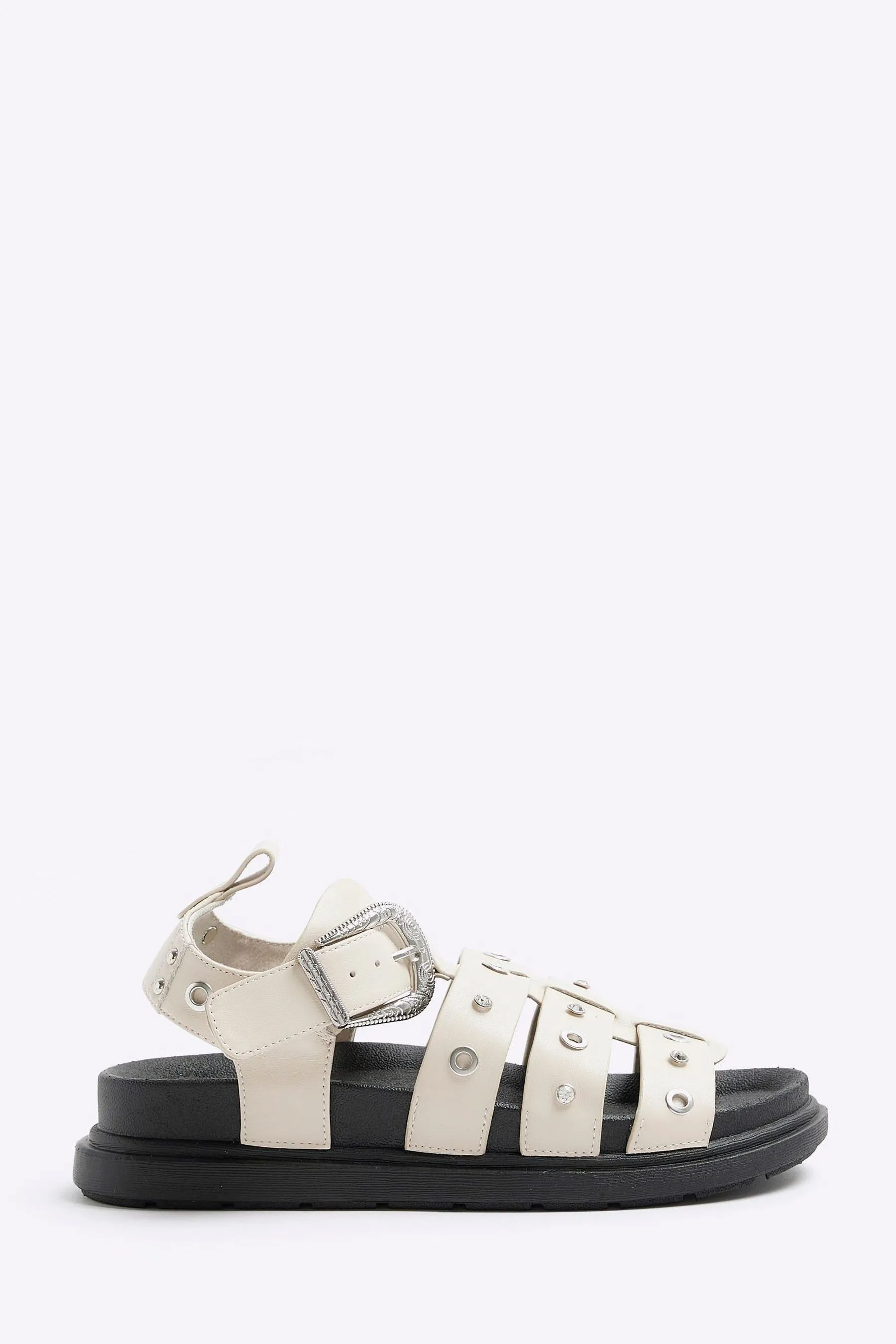 River Island - Sandali flatform stile pescatore con borchie
