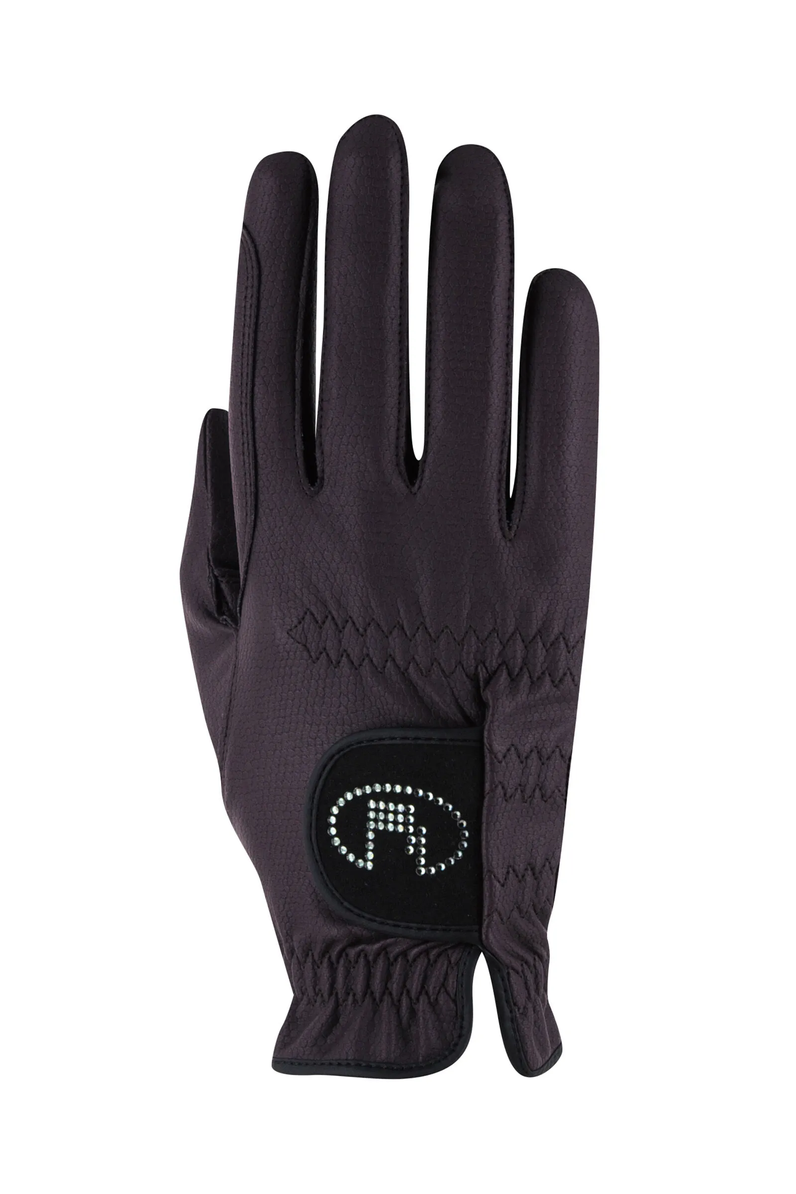 Roeckl Lisboa Guanti da equitazione con grip Roeck e cristalli Swarovski da donna