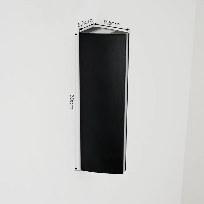 Rotterdam Applique da esterno LED Nero, 1-Luce