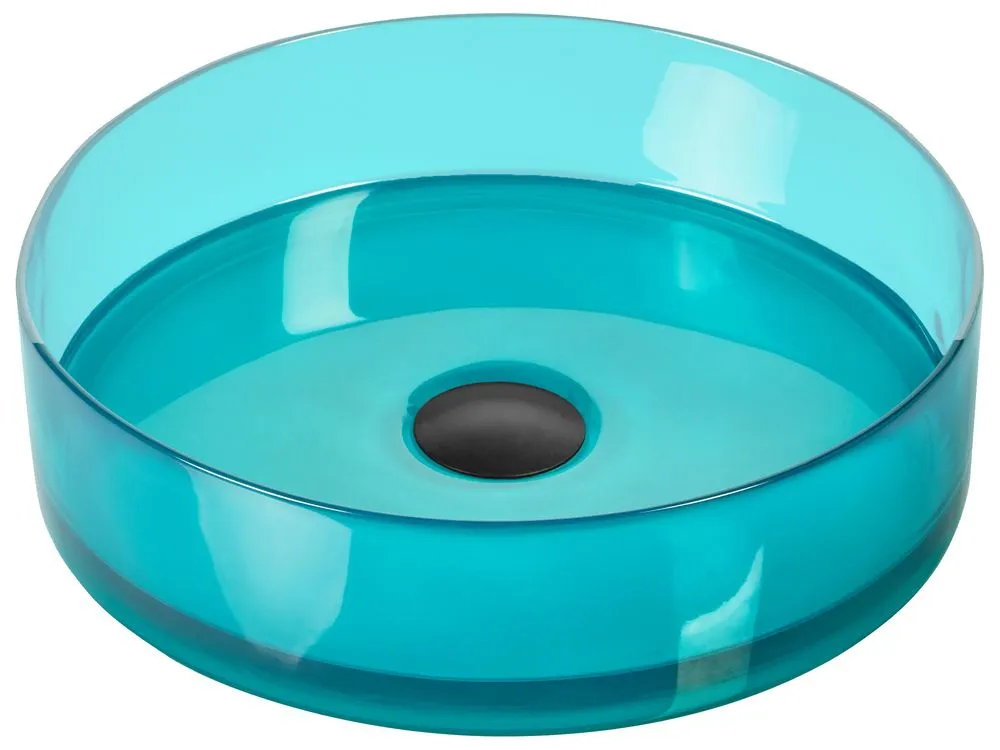 Round Countertop Basin ⌀ 360 mm Turquoise TOLOSA